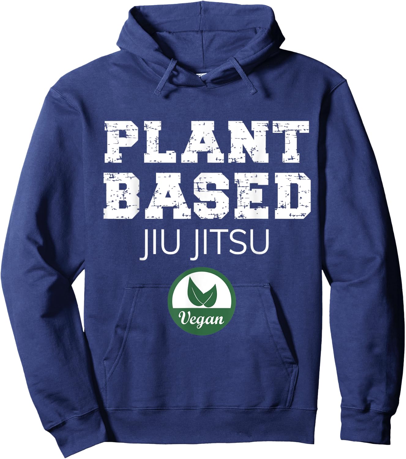 Plant Based Jiu Jitsu Design. Funny Vegan Plant-Based Design Hoodie - Hoodie | Navy