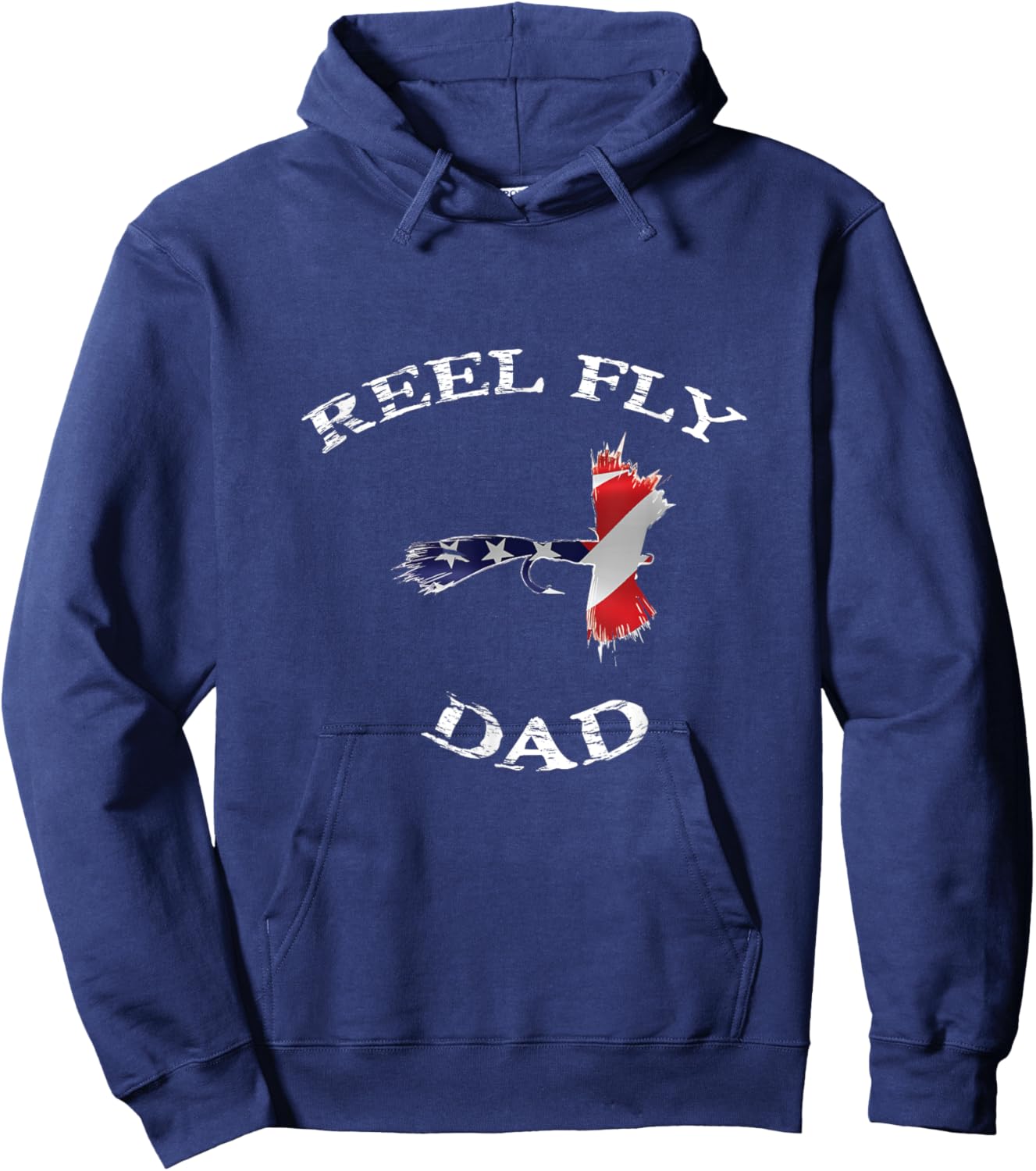 Reel Fly Dad Father's Day Fly Fishing Hoodie - Hoodie | Navy