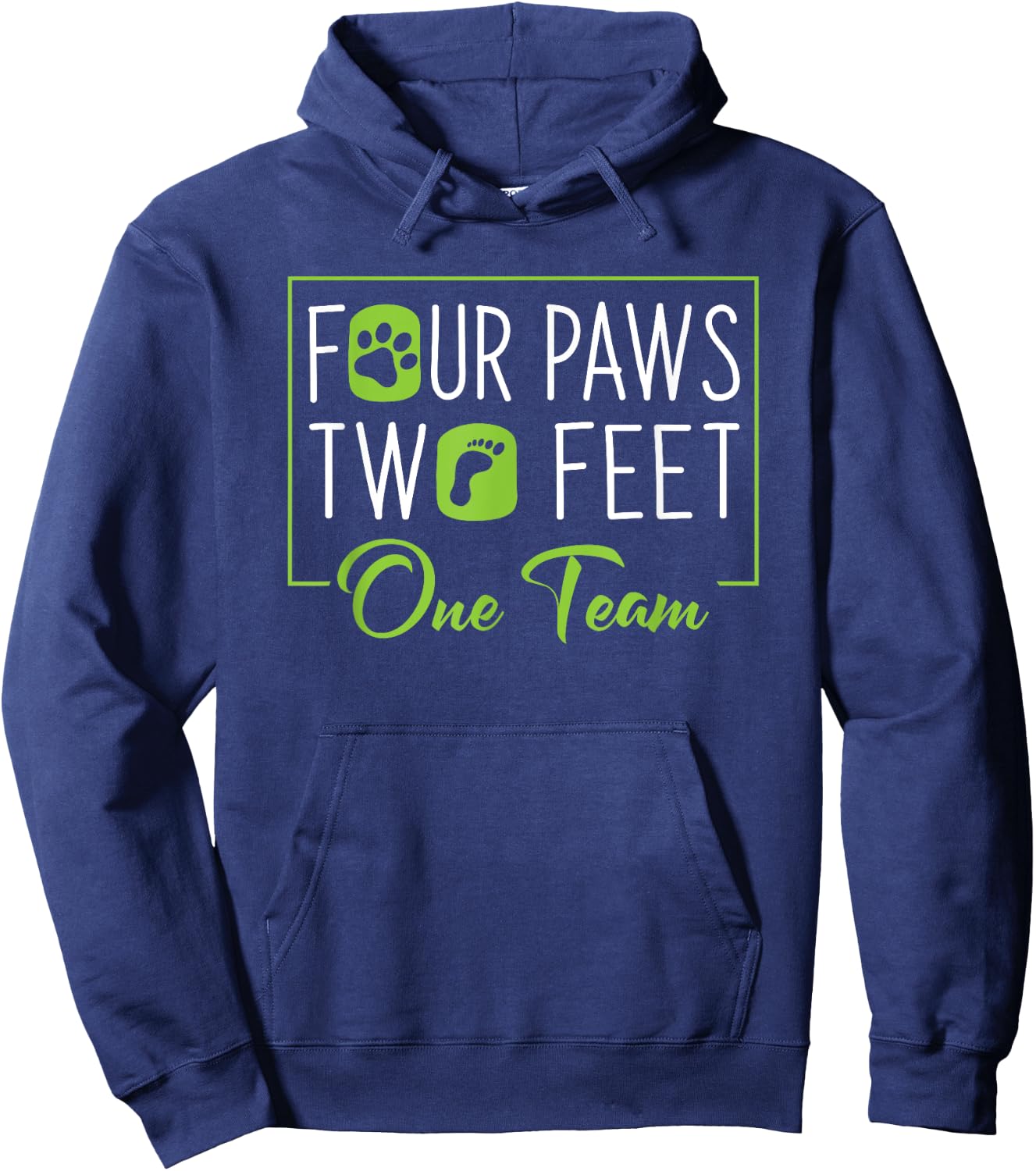 Dog Trainer Gift - Four Paws Two Feet One Team Men Women Hoodie - Hoodie | Navy