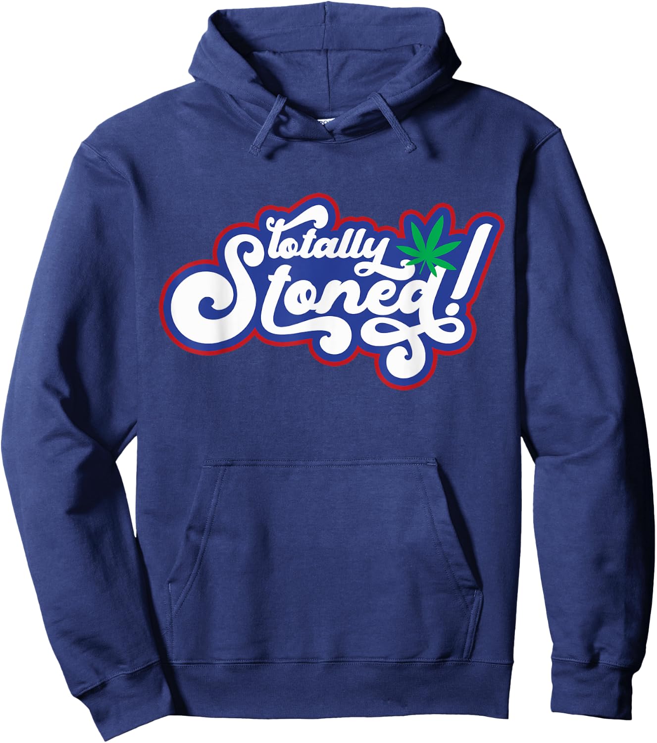 Retro Totally Stoned 420 Weed Marijuana , black, S Hoodie - Hoodie | Navy