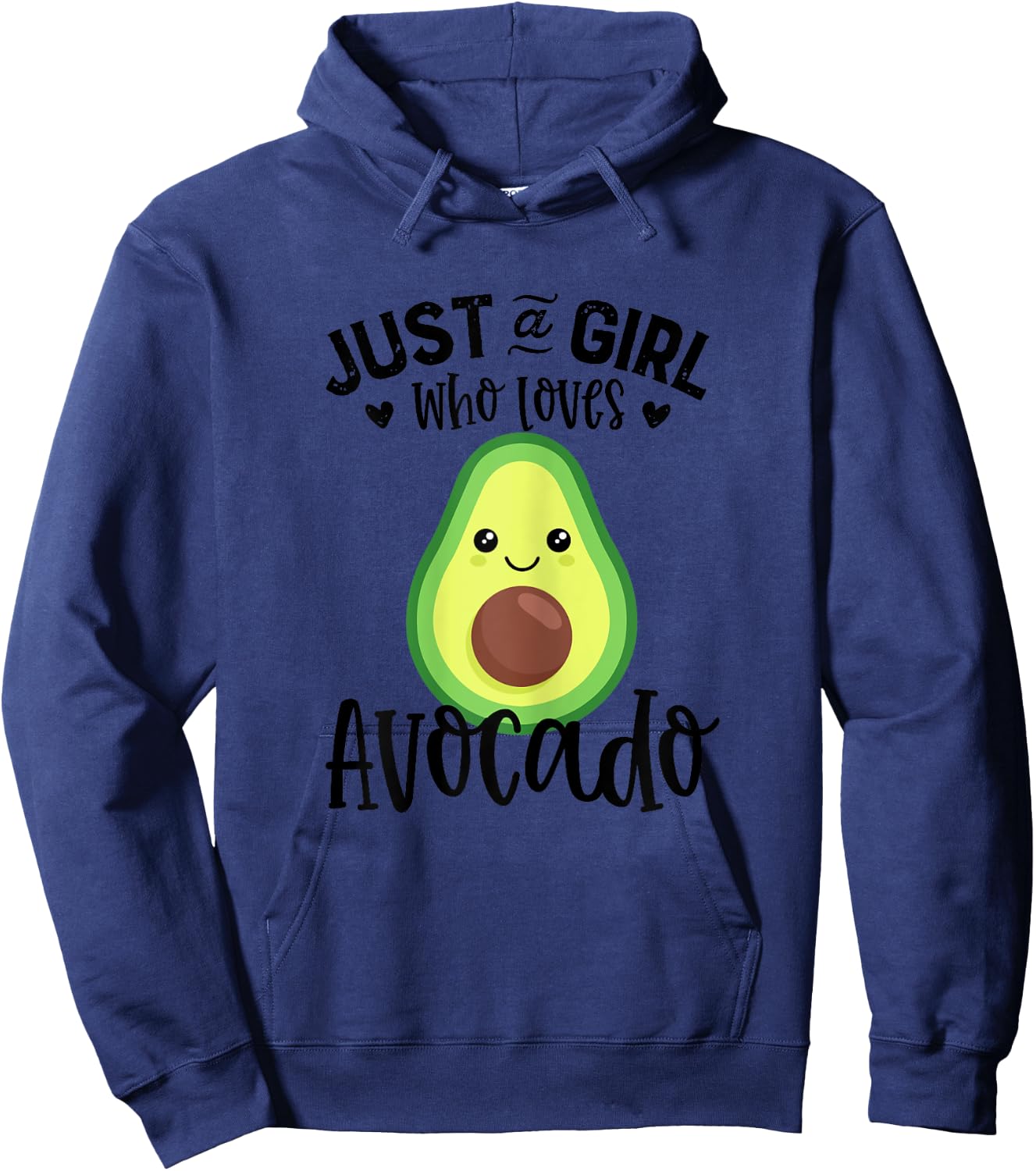 Nur ein Mädchen das Avocado liebt Women Girls Kids , White Hoodie - Hoodie | Navy