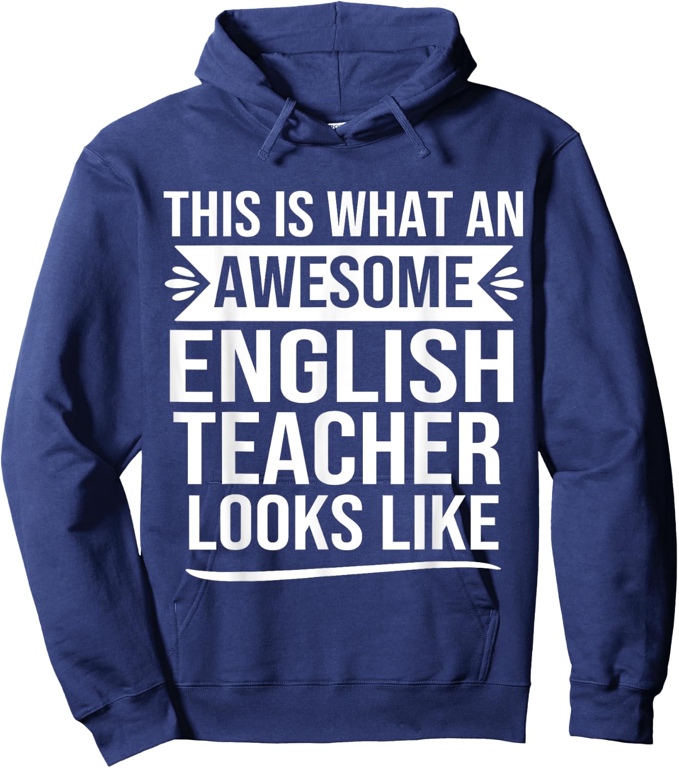 Funny English Teacher Quote Awesome English Teacher , Black, S Hoodie - Hoodie | Navy
