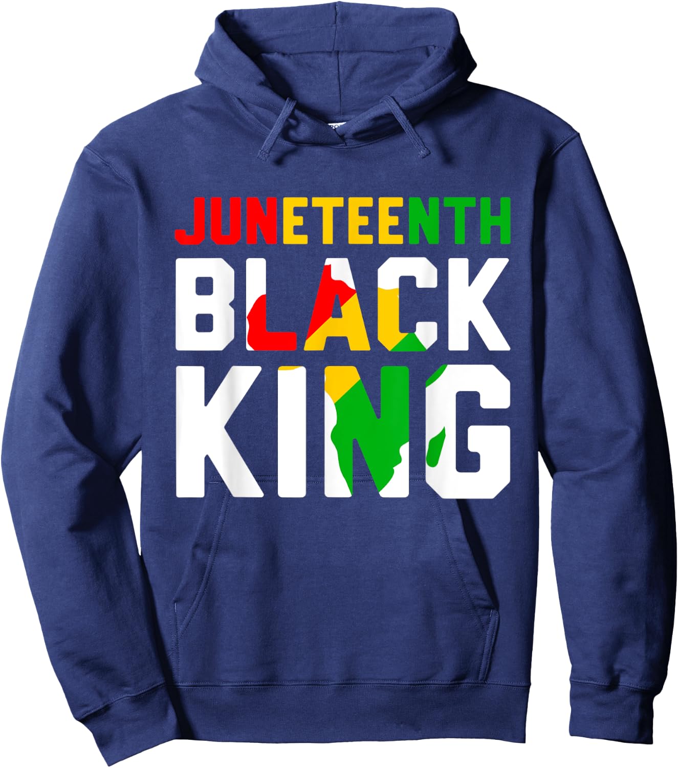 Awesome Juneteenth Black King Melanin Fathers Day Men Boys Hoodie - Hoodie | Navy