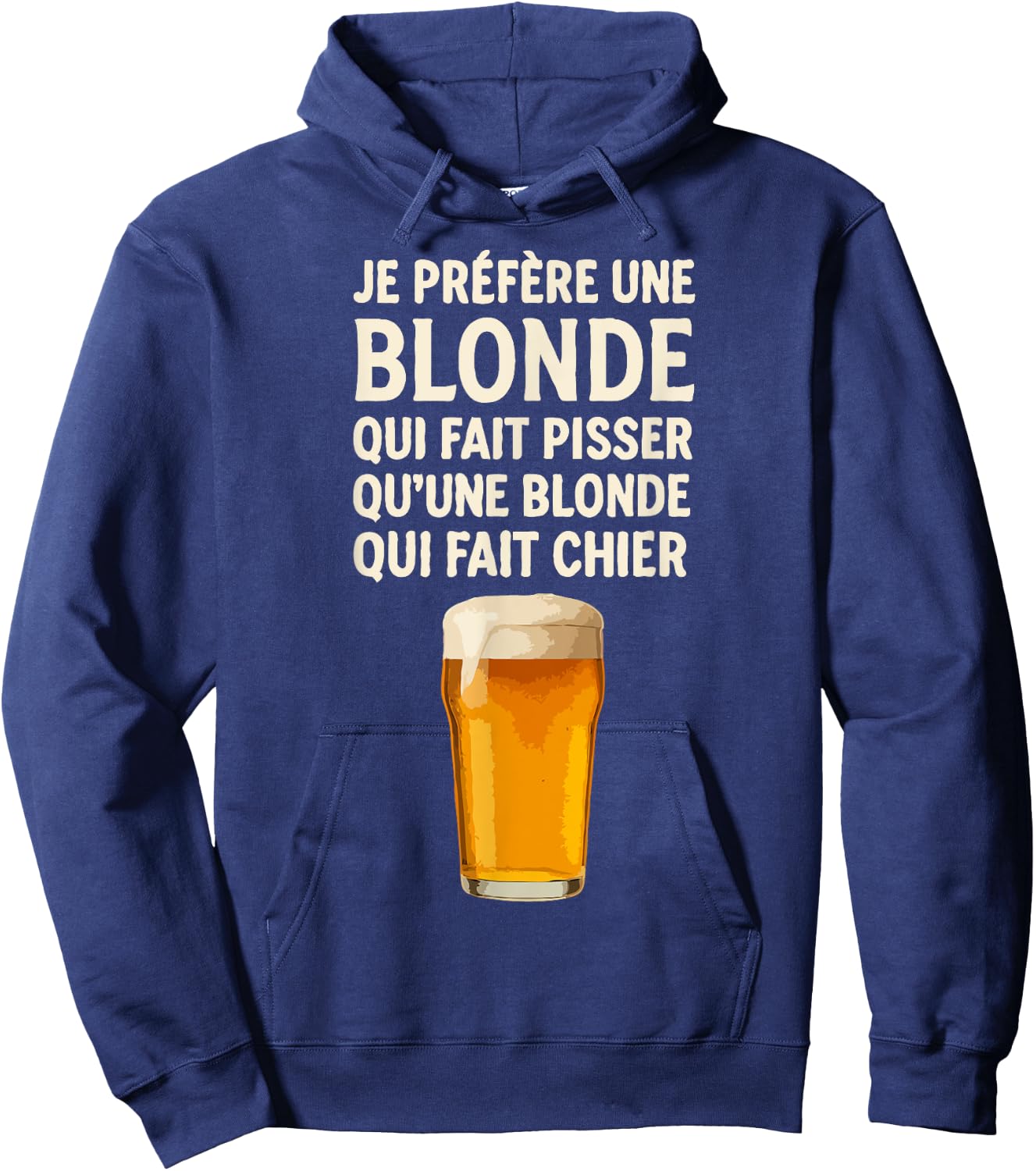 Joke Bistro I Prefer A Blonde Hoodie - Hoodie | Navy