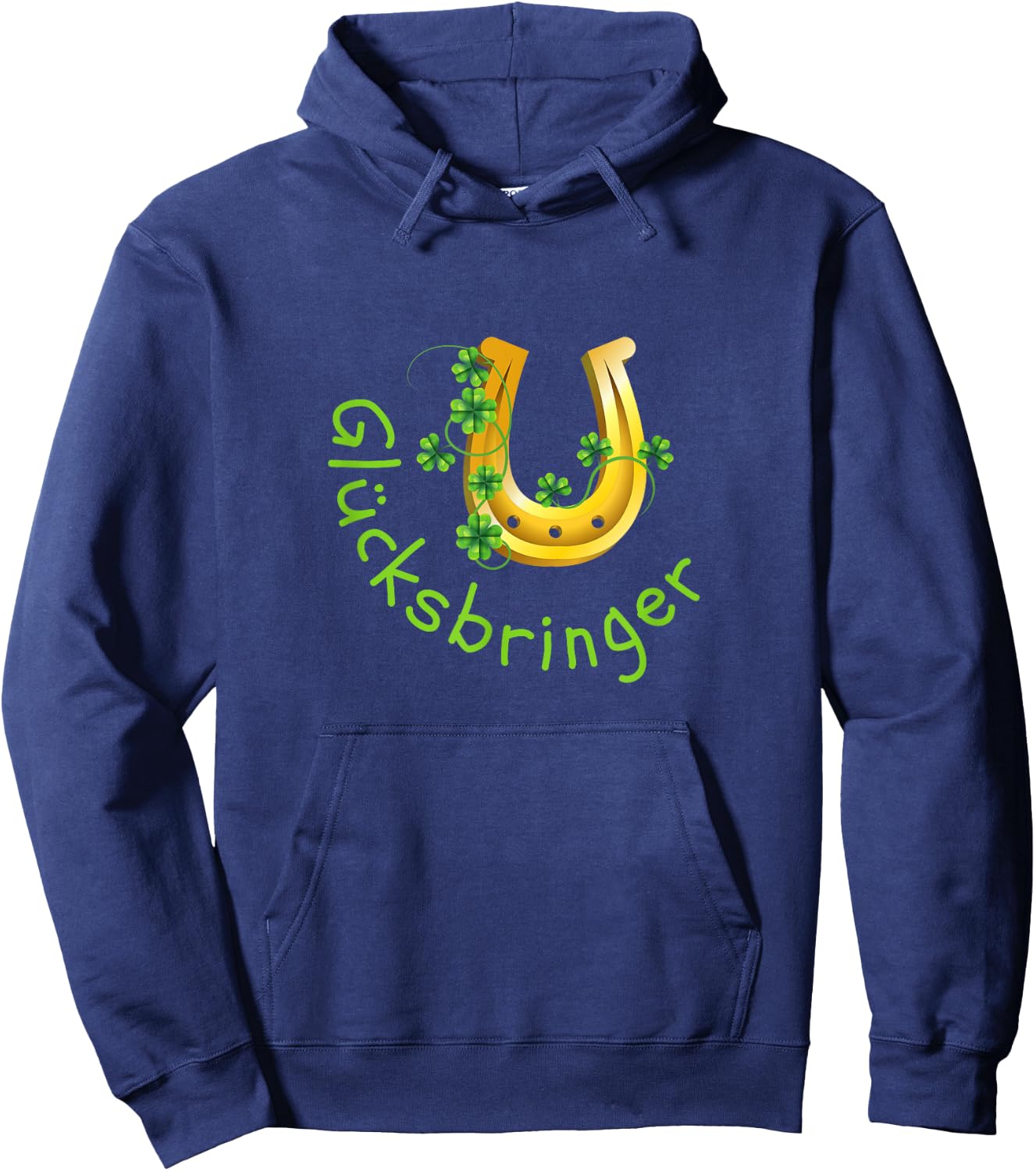 Lucky Charm Pig Clover for Friends Good Luck , black Hoodie - Hoodie | Navy