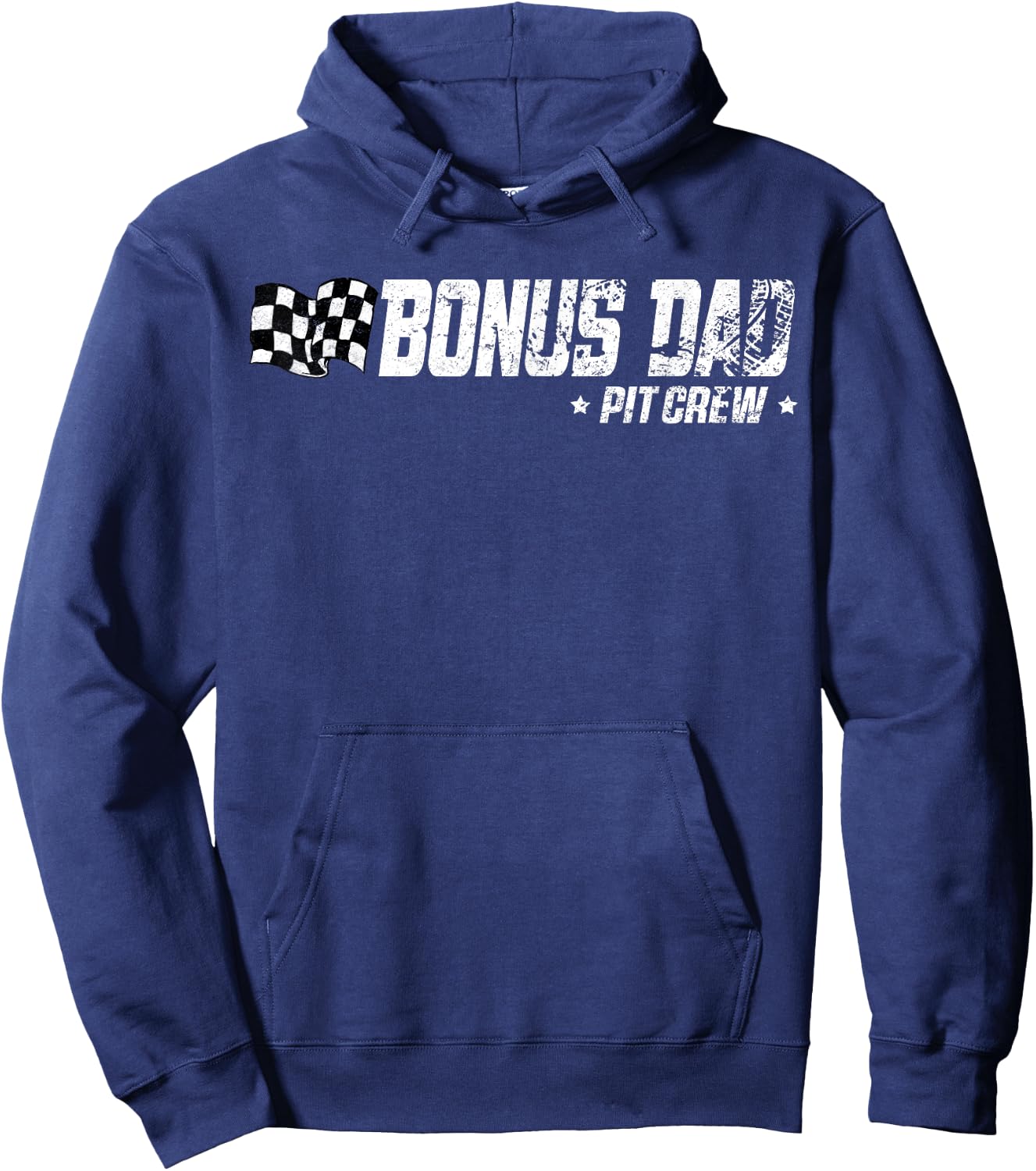 Bonus Dad Pit Crew Race Car Birthday Family Racing Hoodie - Hoodie | Navy