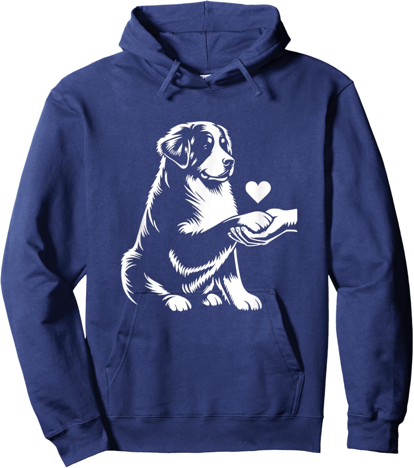 Berner Sennenhund-Liebes-Herz-Grafikdesign Hoodie - Hoodie | Navy