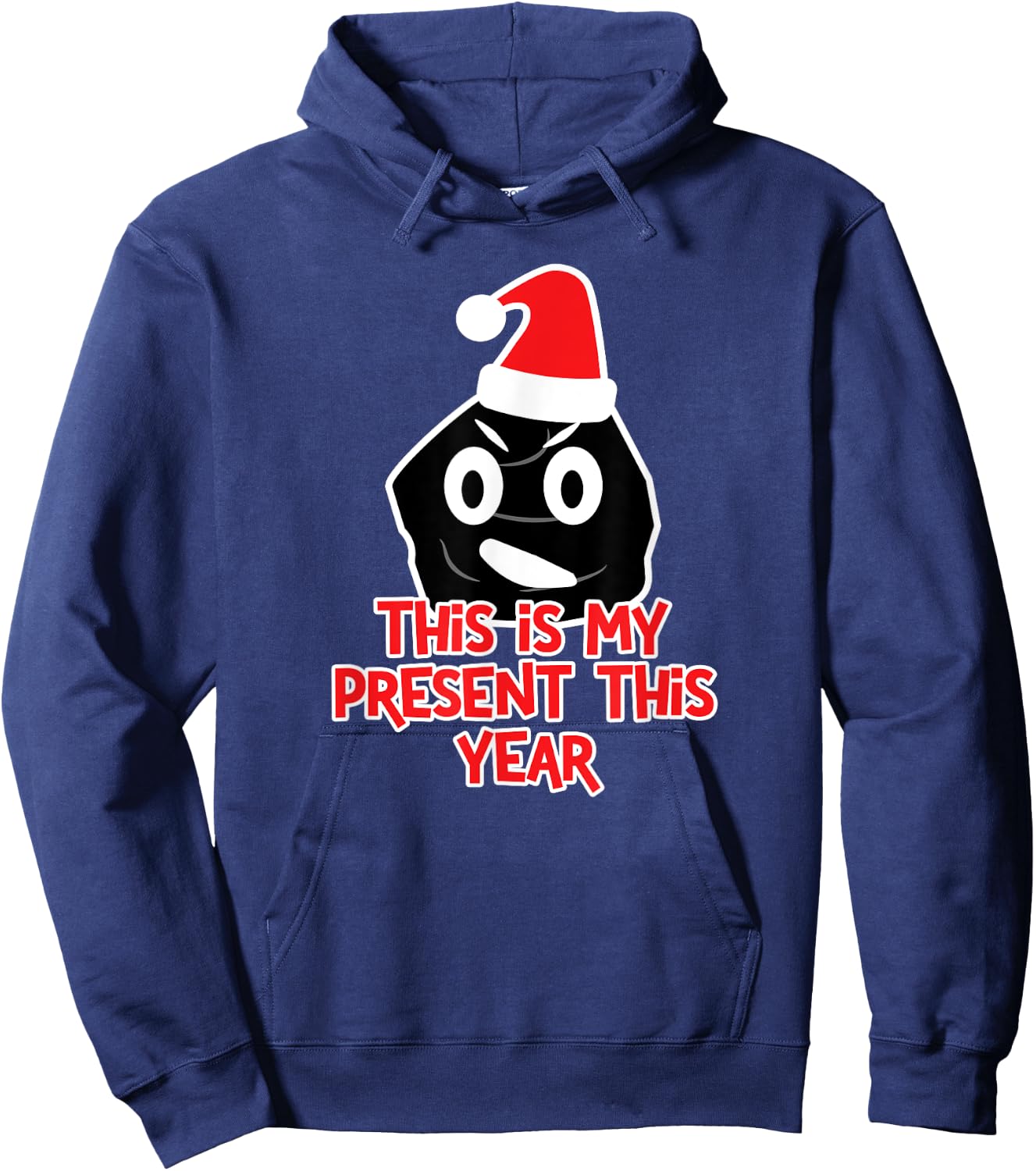 Funny Lump of Coal Christmas This is My Present Hoodie - Hoodie | Navy