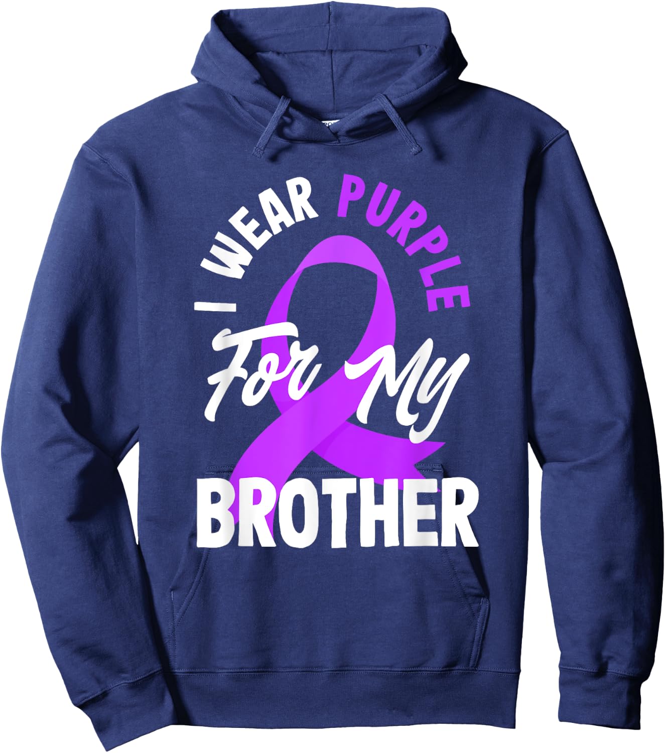 Je porte du violet pour sensibiliser mon frère à l'épilepsie Hoodie - Hoodie | Navy