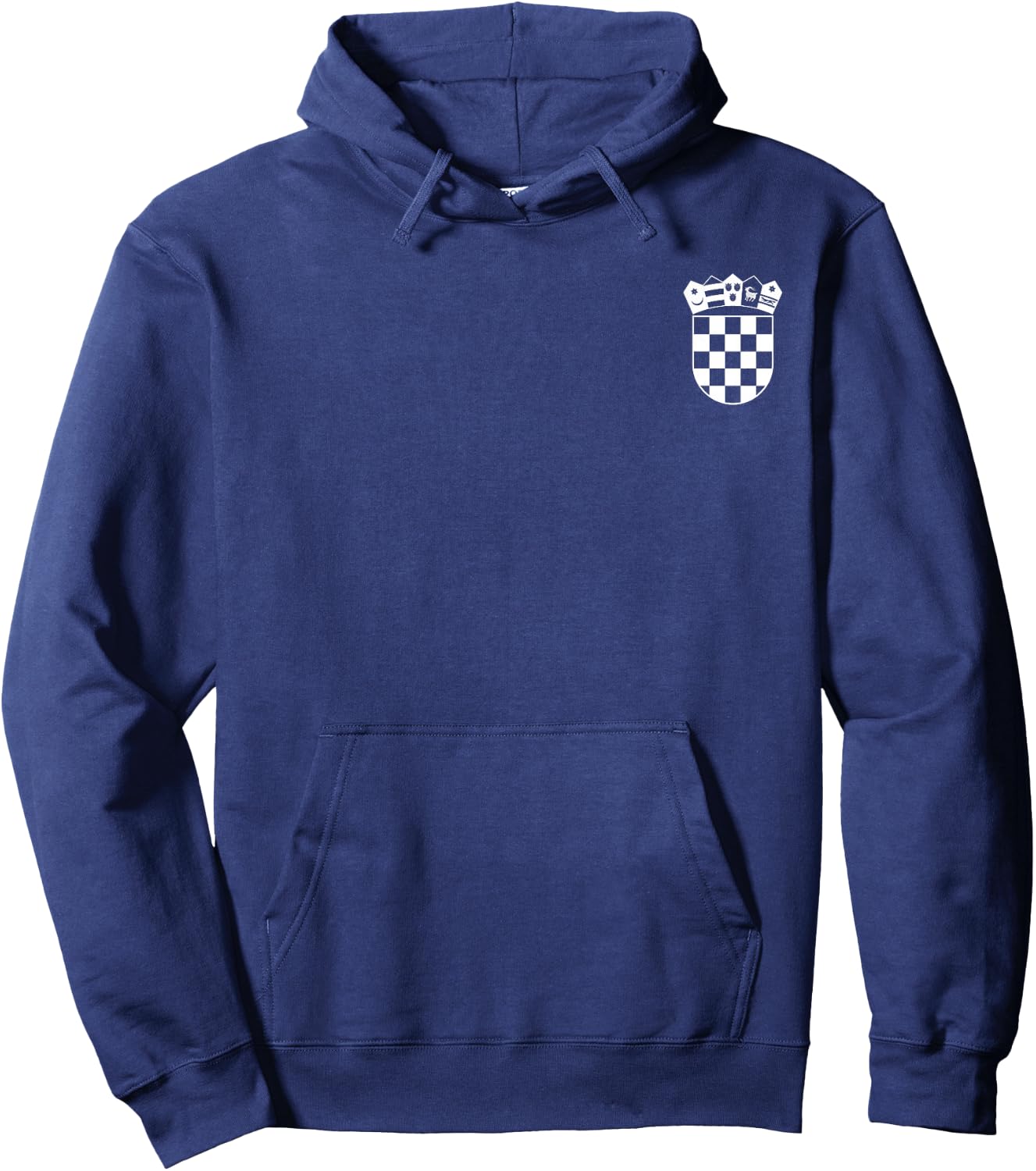 Croatia Coat of Arms Croatia Flag White Chessboard , black Hoodie - Hoodie | Navy
