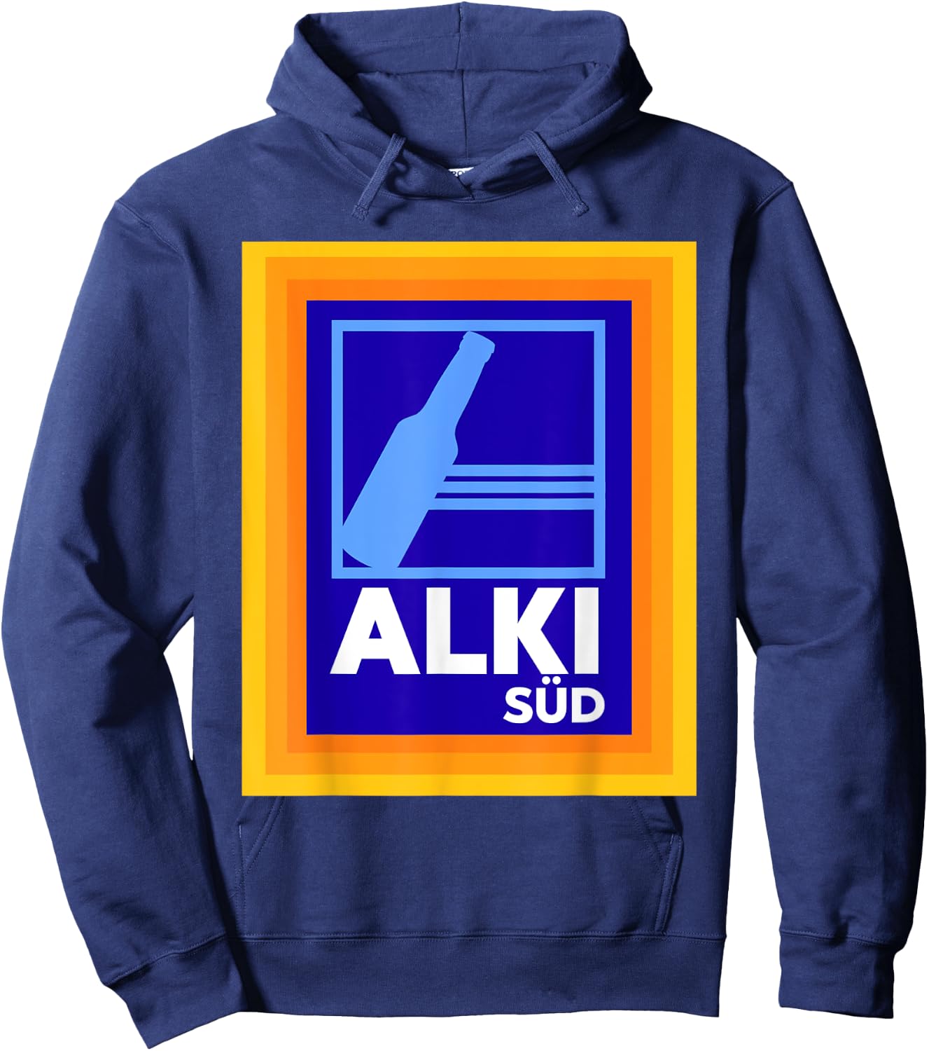 Alki Süd Parody Alcohol Drinking Party Malle Meme Hoodie - Hoodie | Navy