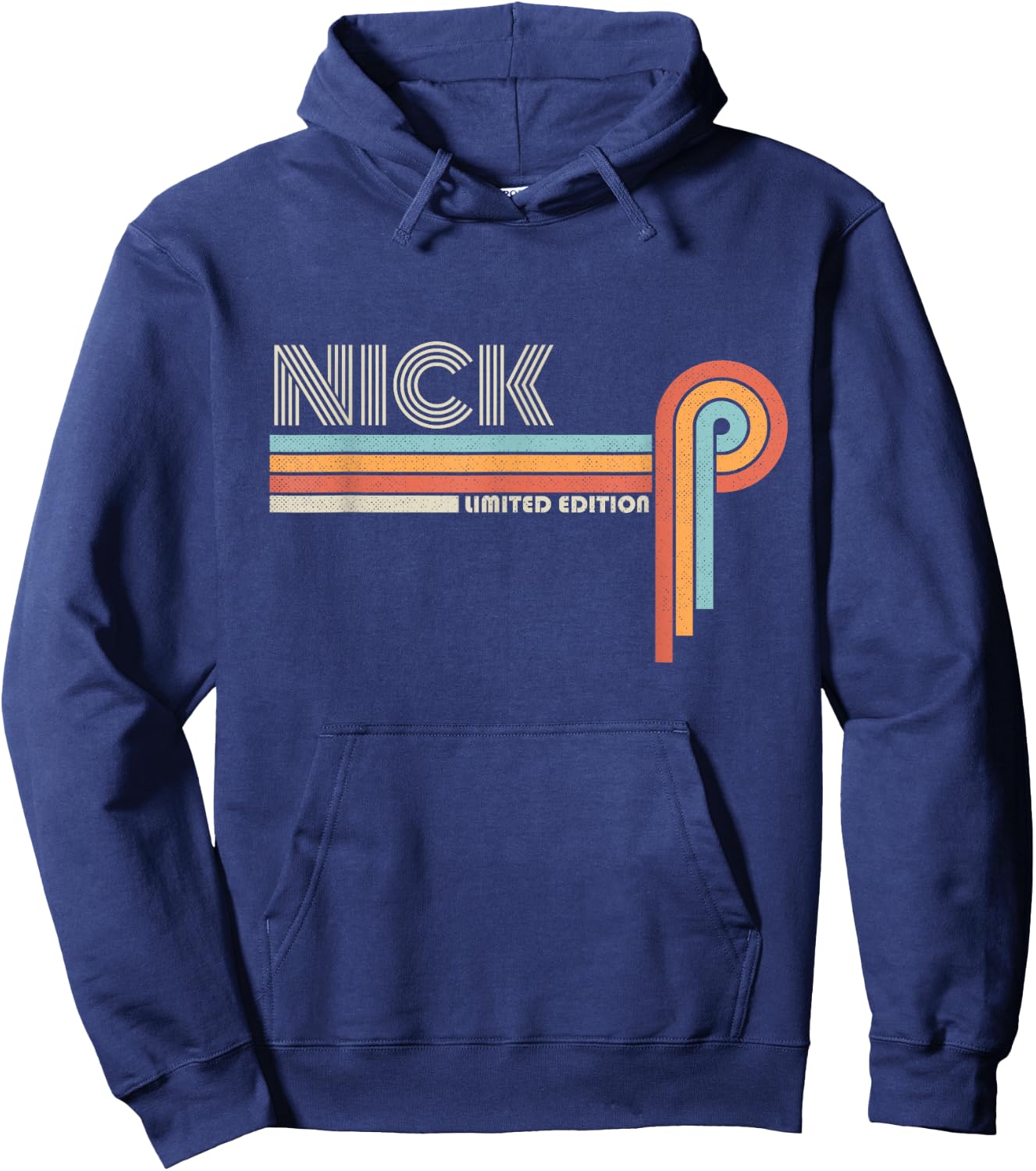 NICK Name Gifts Personalized Funny Retro Vintage Birthday Hoodie - Hoodie | Navy