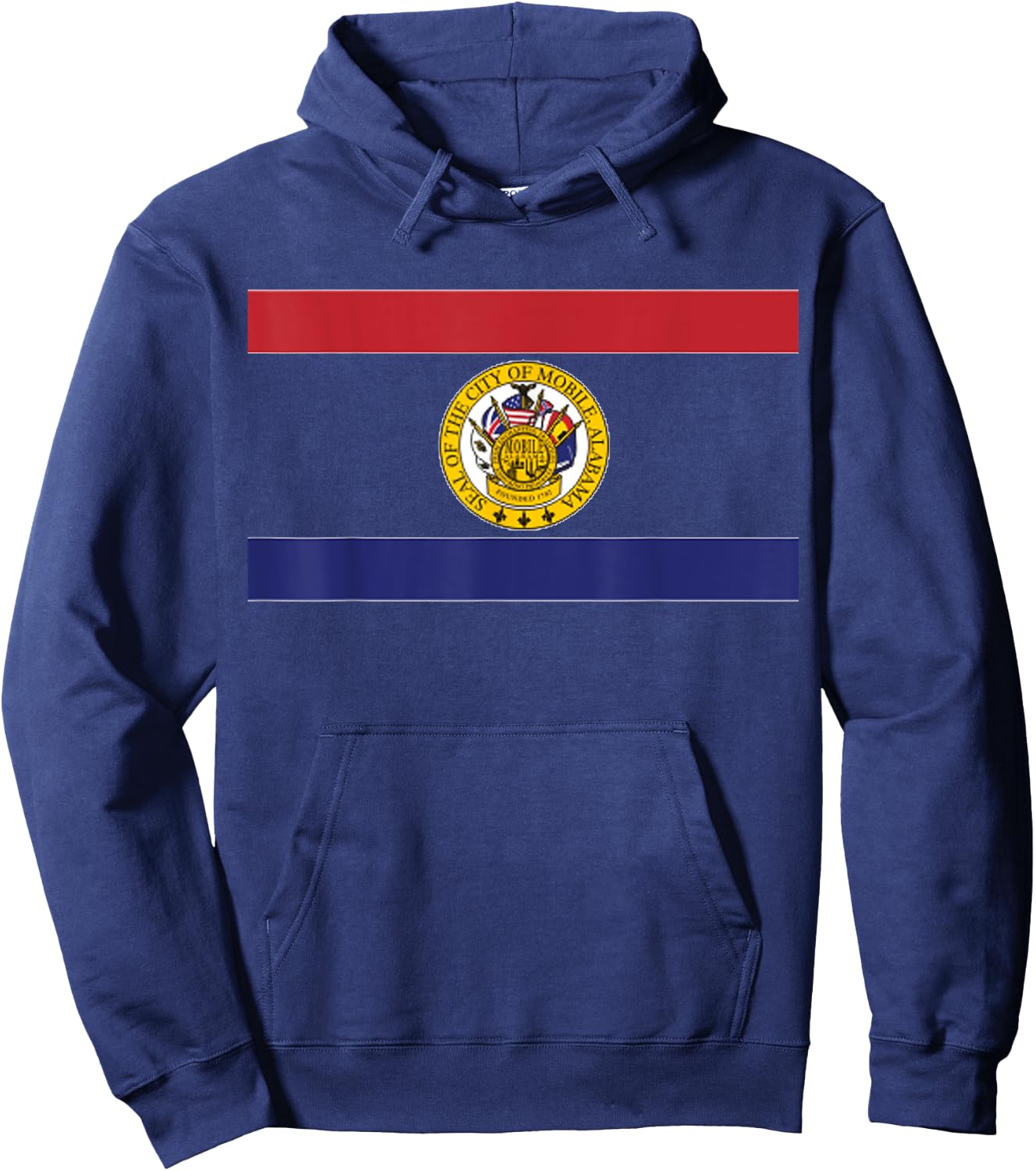 Mobile Alabama Flag Hoodie - Hoodie | Navy