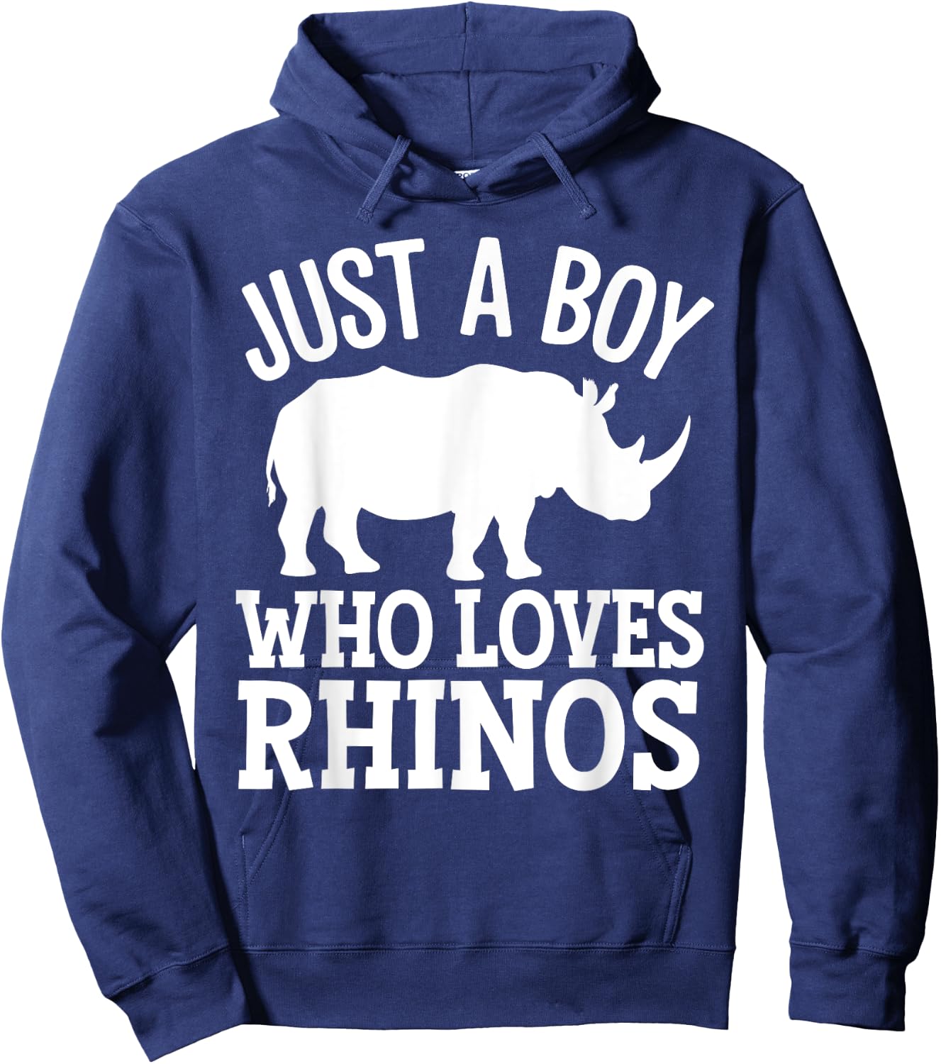 Cool Rhino Art For Boys Kids Rhinoceros Chubby Unicorn Rhino Hoodie - Hoodie | Navy