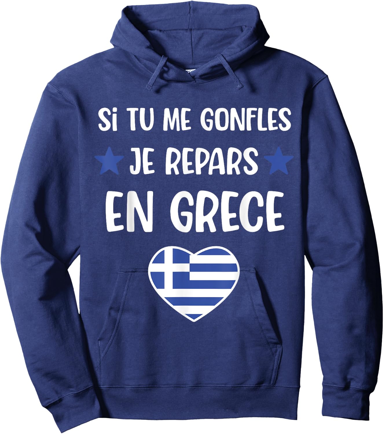 If you swell me I leave to Greece gift Greek humor Hoodie - Hoodie | Navy