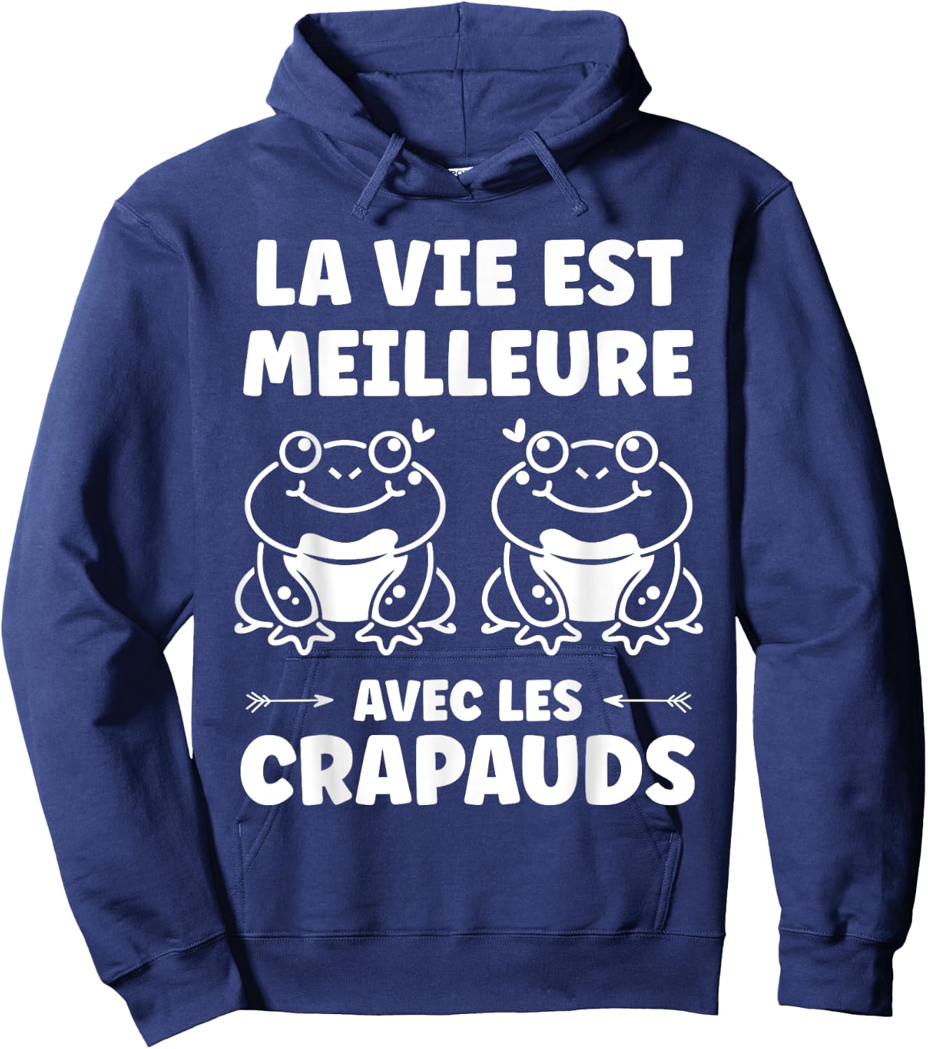 Toad Humor Life Is Better with Toads , Black, S Hoodie - Hoodie | Navy