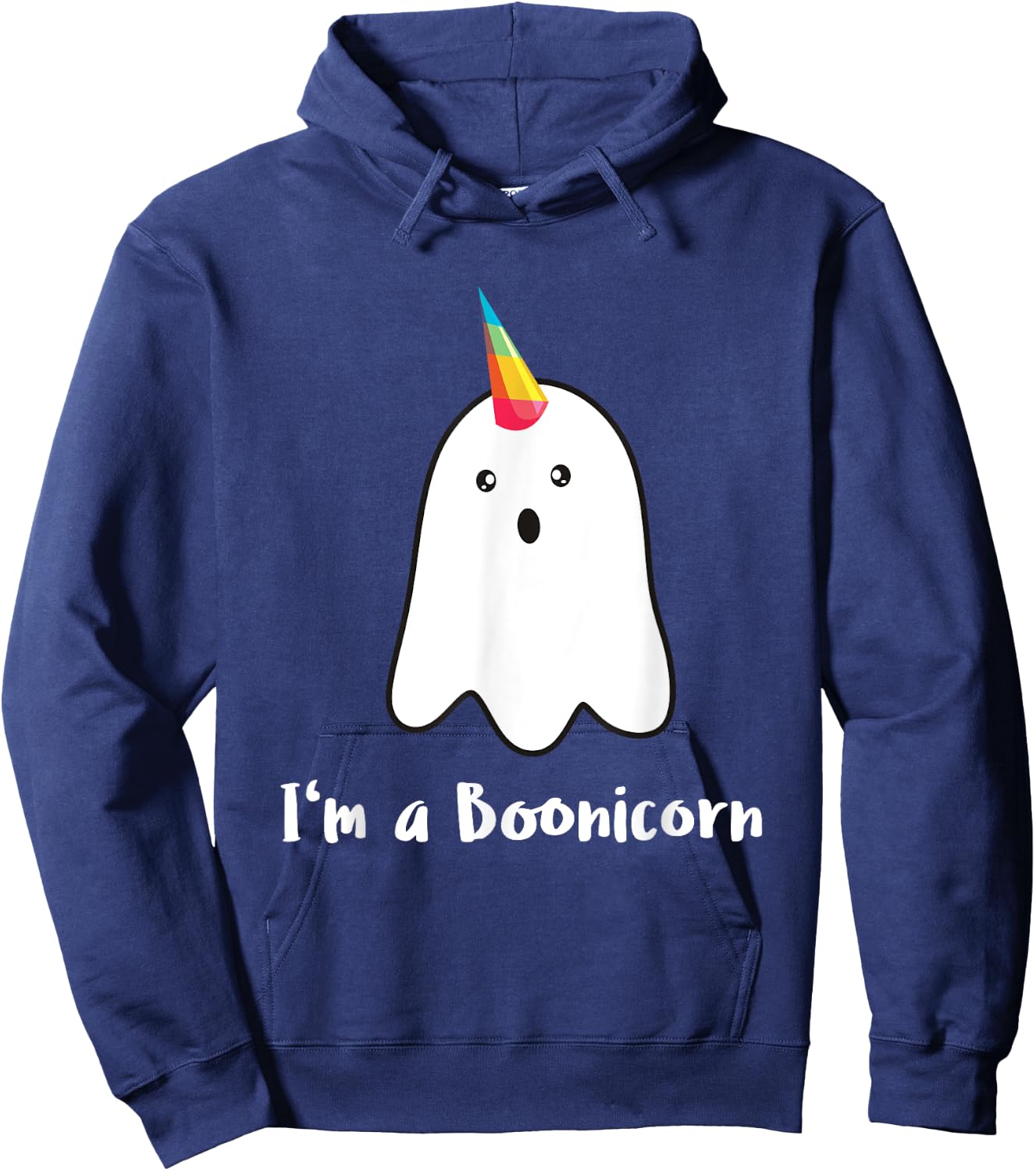 BOOnicorn Boo Ghost Unicorn Halloween Funny Unicorn Hoodie - Hoodie | Navy