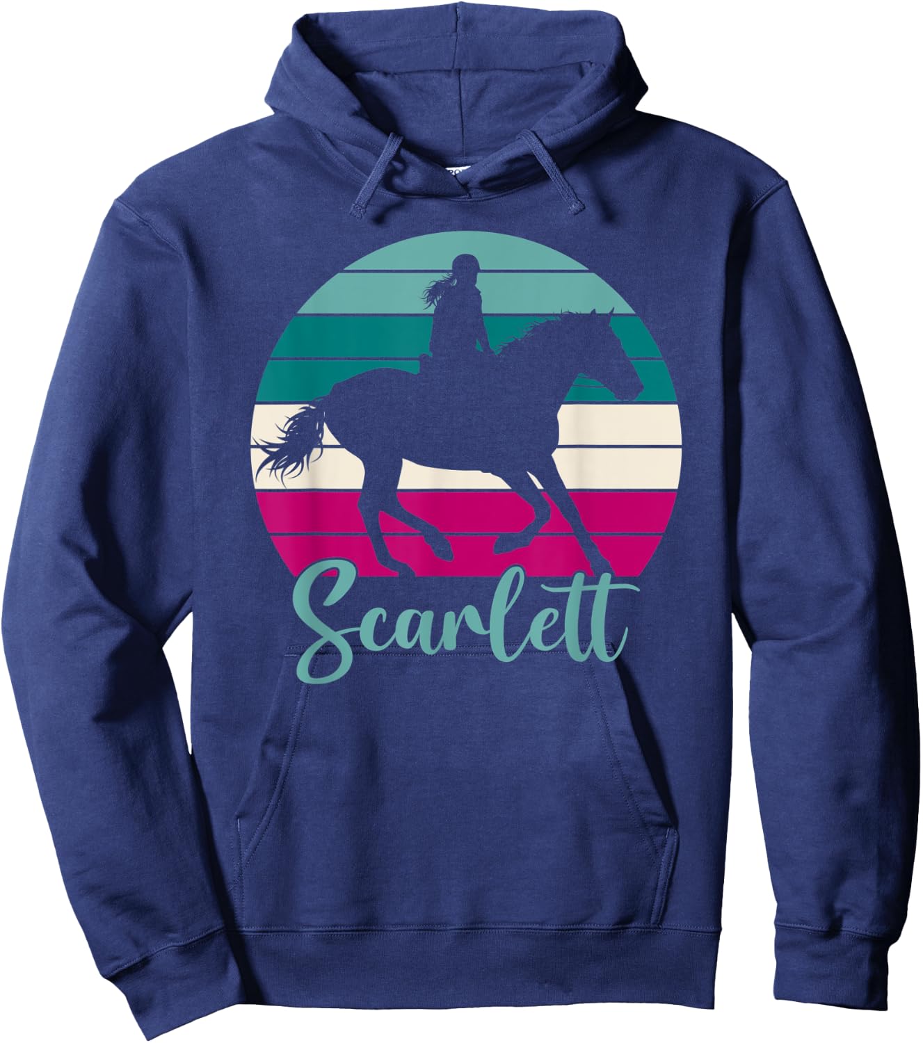Scarlett Name Gift - Equestrian Shirt Scarlett Horse Girl Hoodie - Hoodie | Navy