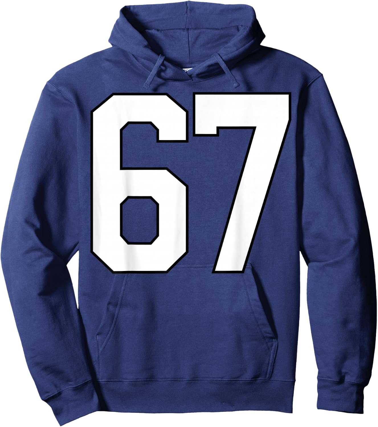 Number 67 Sports Team Hoodie - Hoodie | Navy