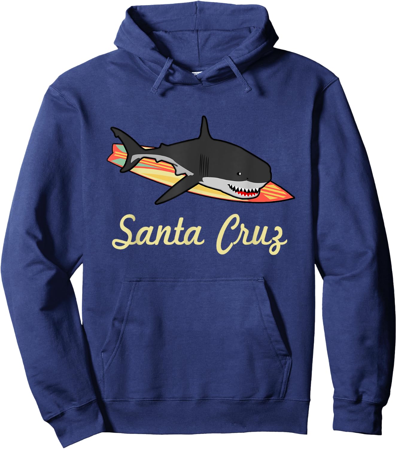 Santa Cruz Beach Souvenir Graphic Surf California Gifts Hoodie - Hoodie | Navy