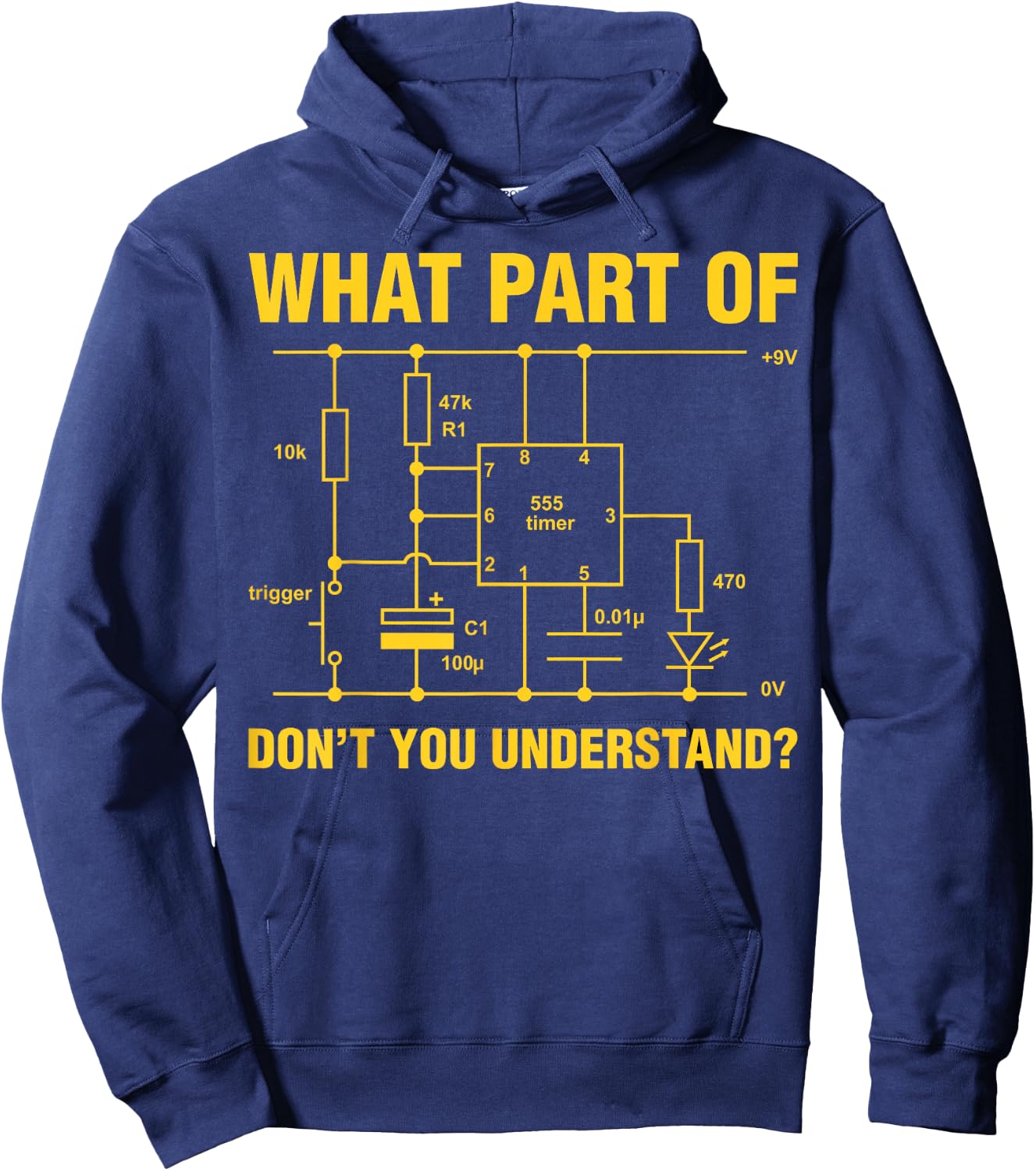 Funny Understand Electrical Electric Electrician Engineer Hoodie - Hoodie | Navy