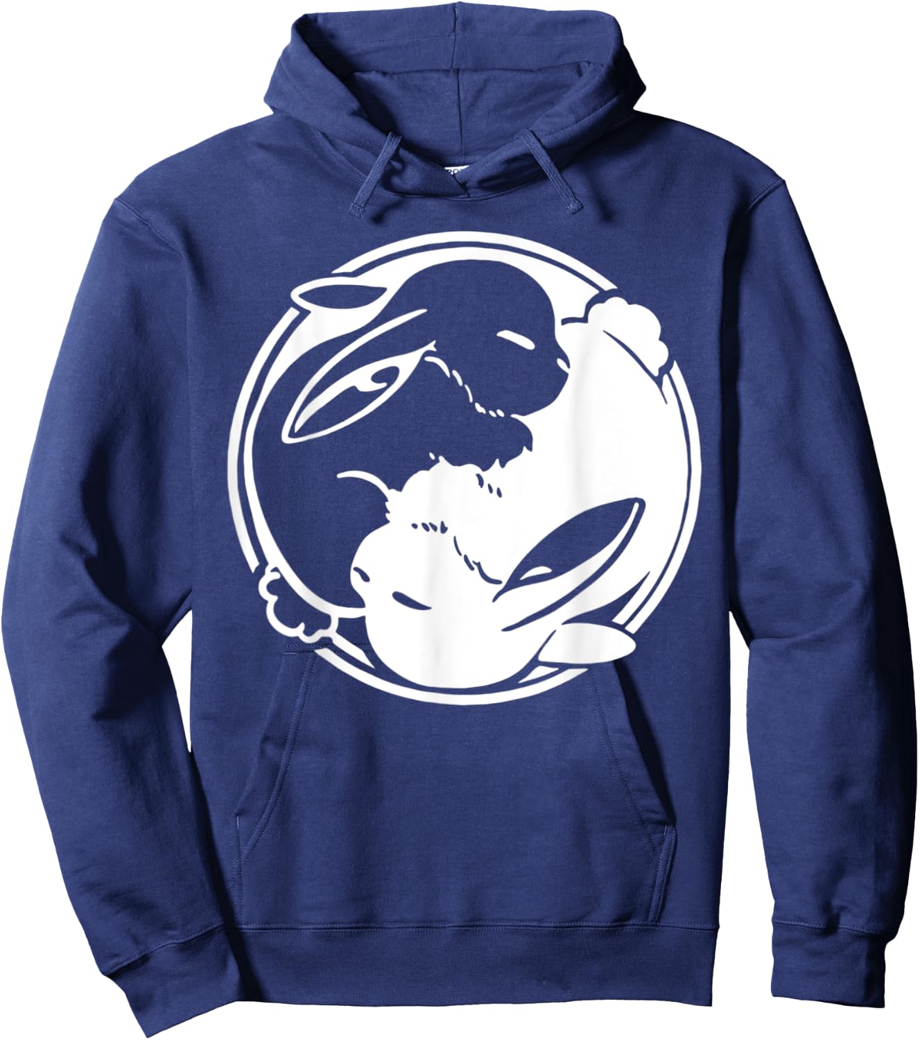 Yin Yang & Happy Chinese New Year 2023 / 2035 Rabbit Hoodie - Hoodie | Navy