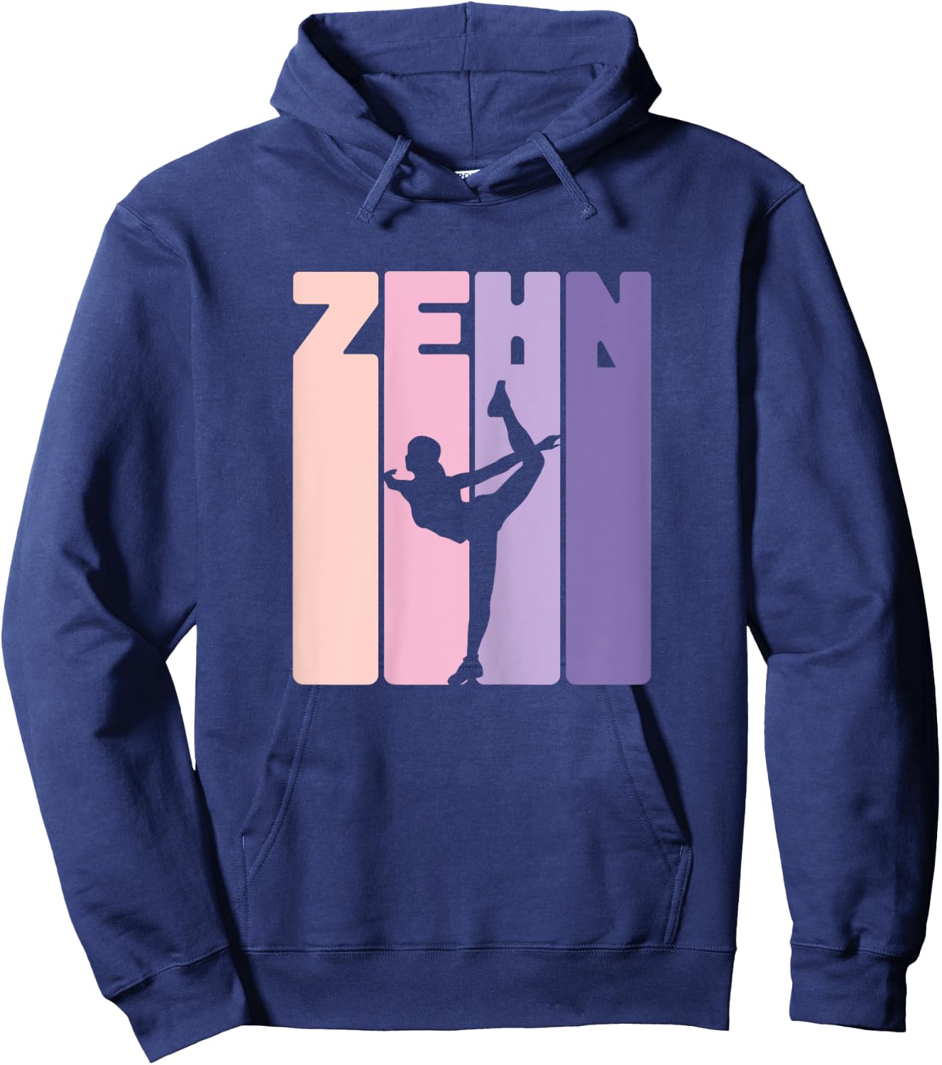10th Birthday Gymnastic Dancer Yoga 10 Years Girls , black Hoodie - Hoodie | Navy