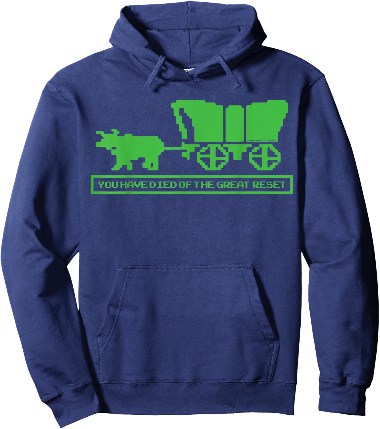 Retro Gaming You Have Died of The Great Reset Small Hoodie - Hoodie | Navy