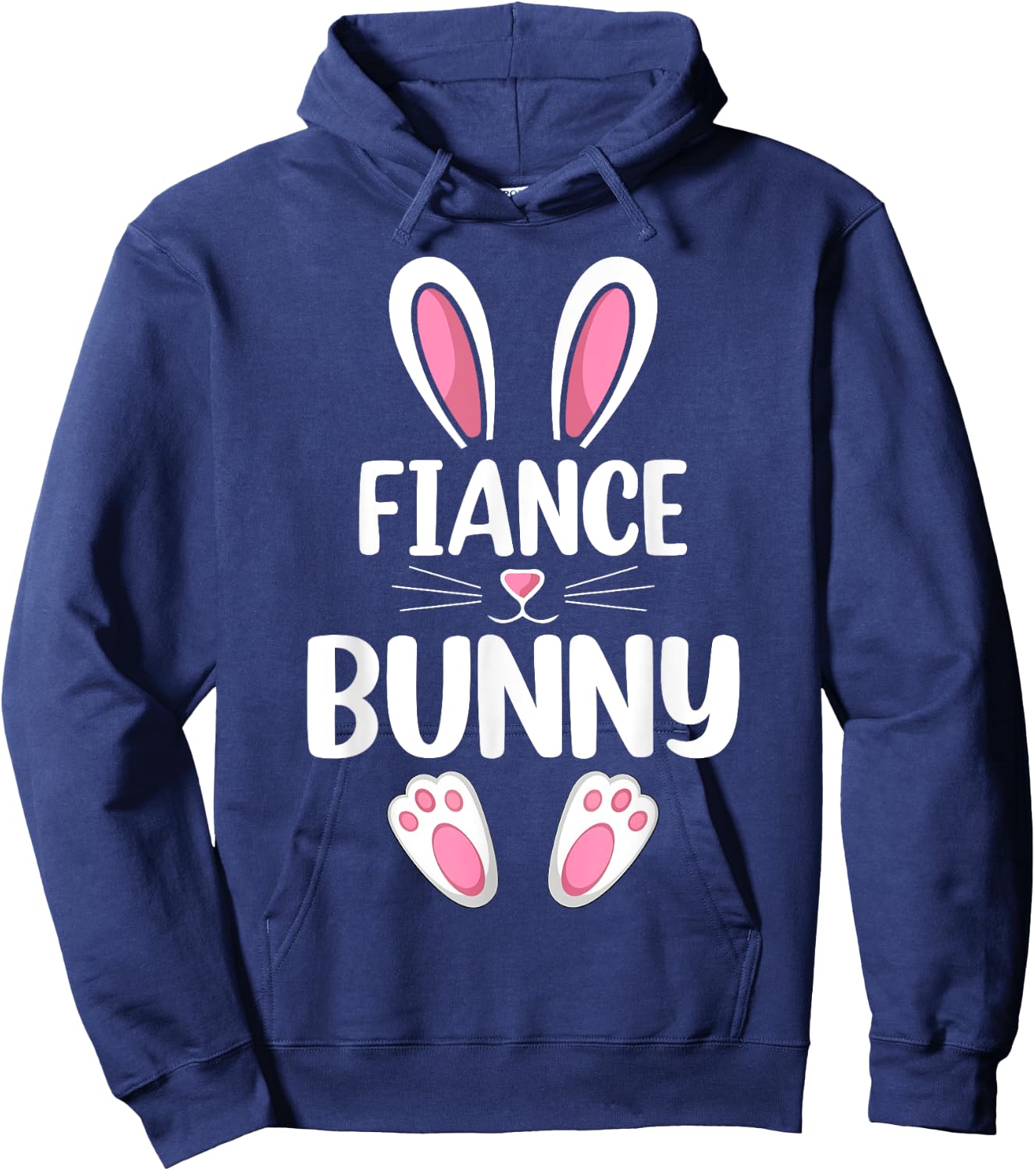 Fiance Bunny Matching Family Fiance Easter Day Hoodie - Hoodie | Navy