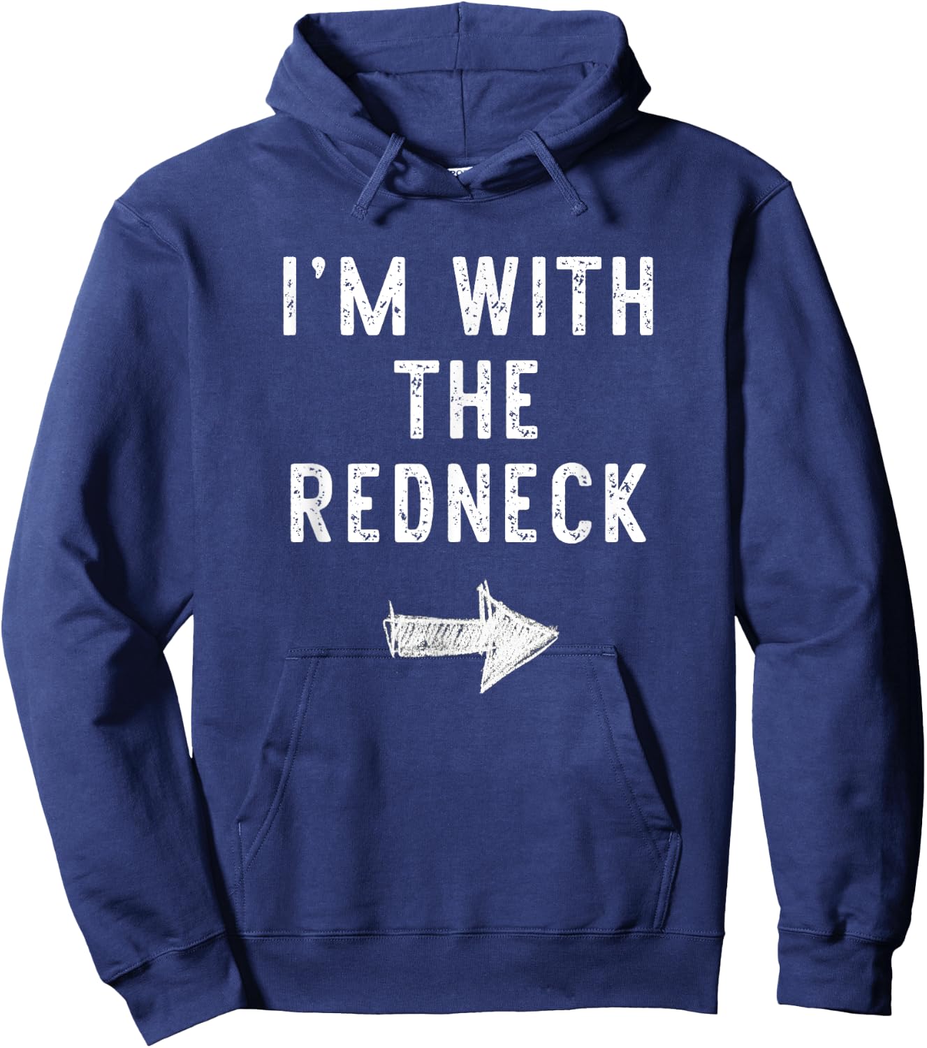 I'm With The Redneck Costume Halloween Matching Couple Hoodie - Hoodie | Navy