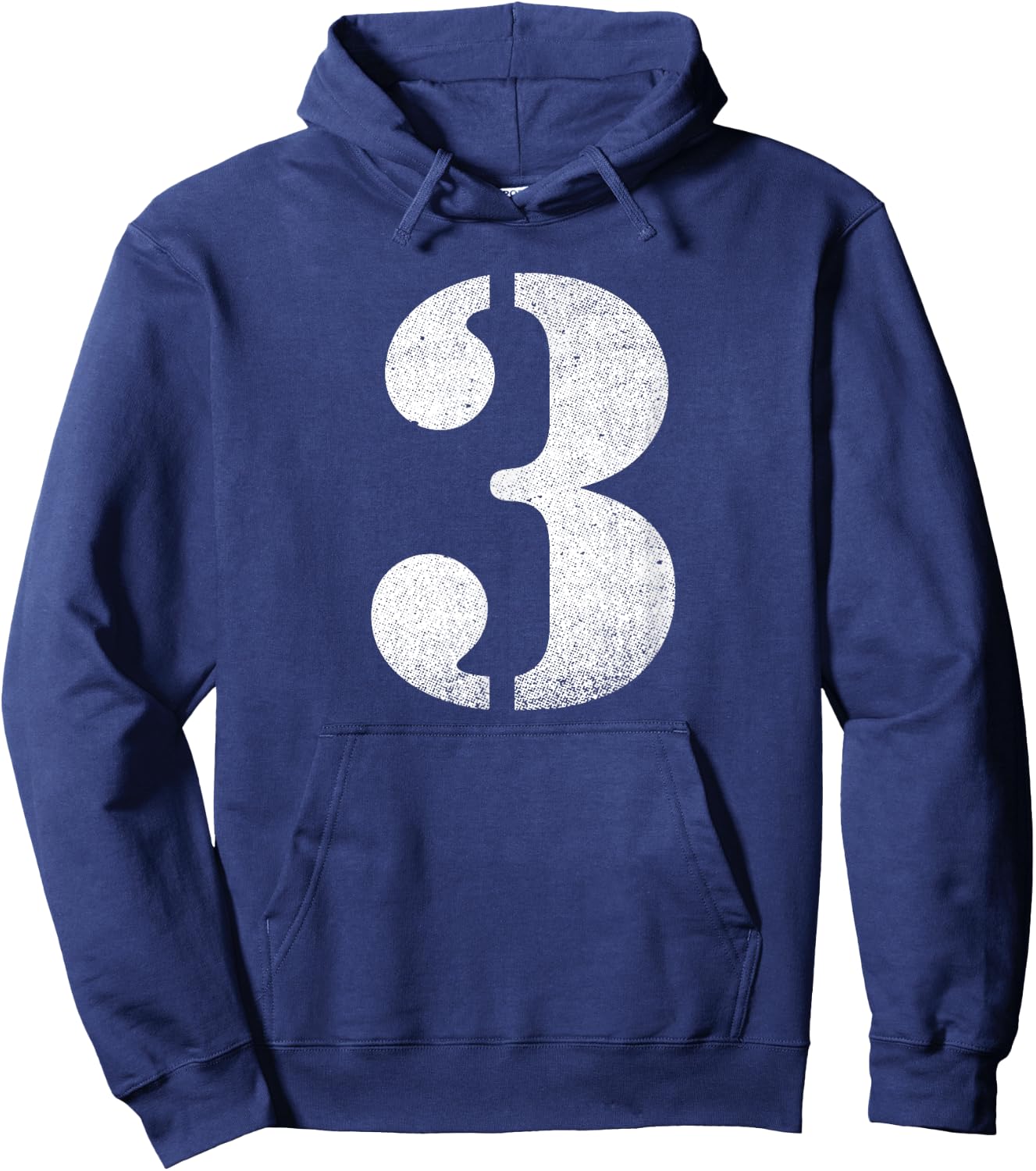 Die Zahl 3 | Ein Design mit der Zahl drei Hoodie - Hoodie | Navy