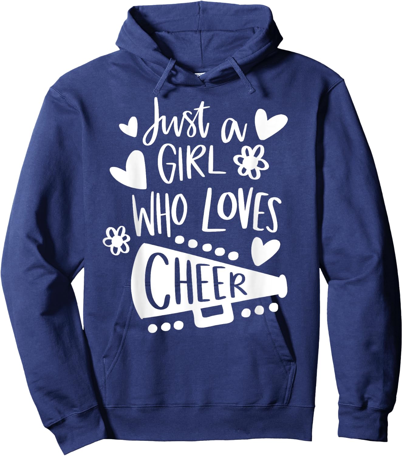 Just A Girl Who Loves Cheer Funny Sport Lover Cheerleading Hoodie - Hoodie | Navy