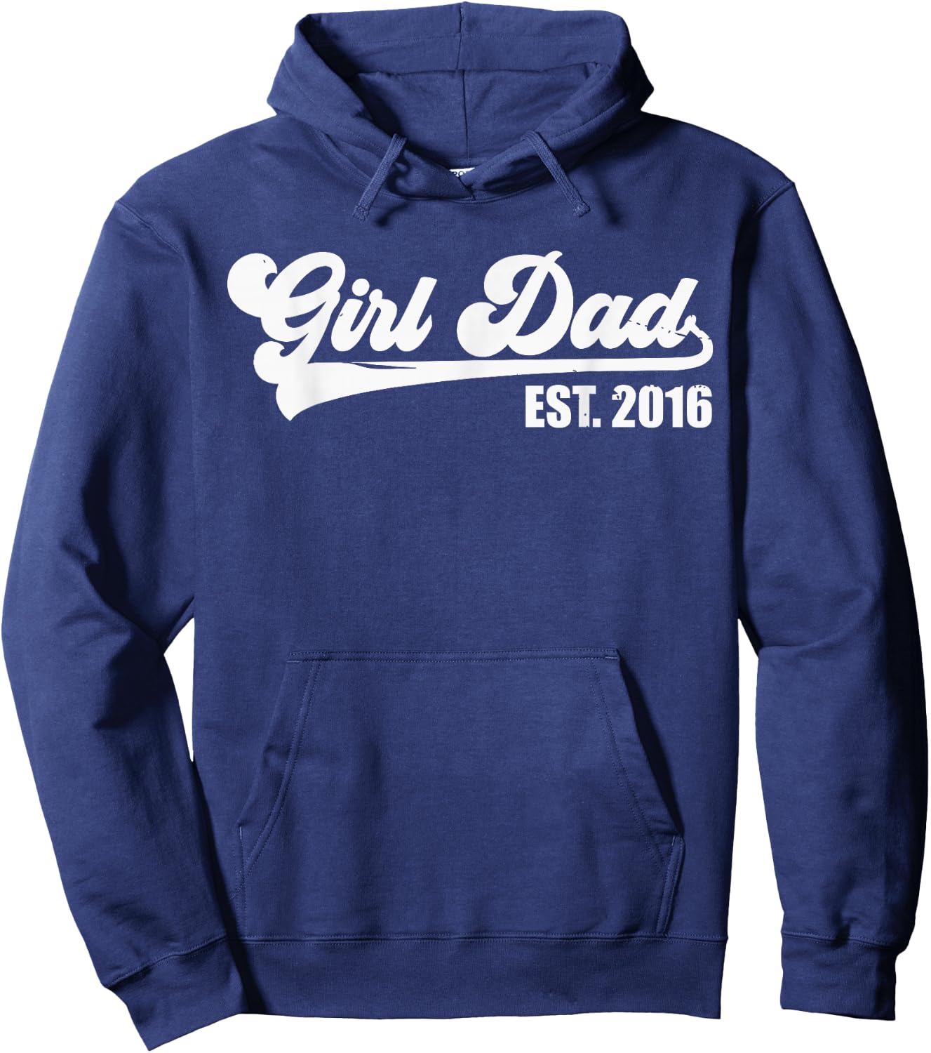 Girl Dad Est 2016 Retro Proud Vintage Father of Daughters Hoodie - Hoodie | Navy