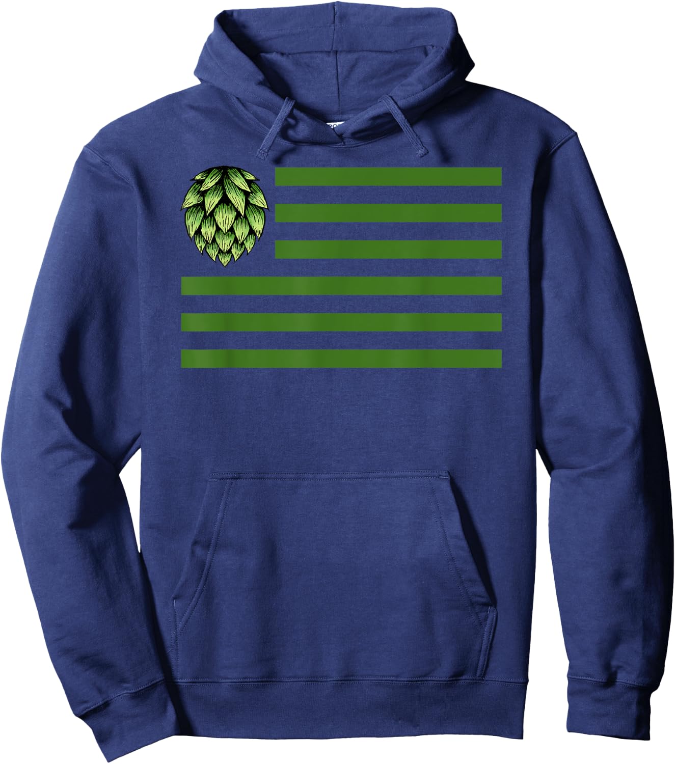 Hop Flag Shirt - Beer Lovers Shirt - Craft Beer Enthusiast Hoodie - Hoodie | Navy