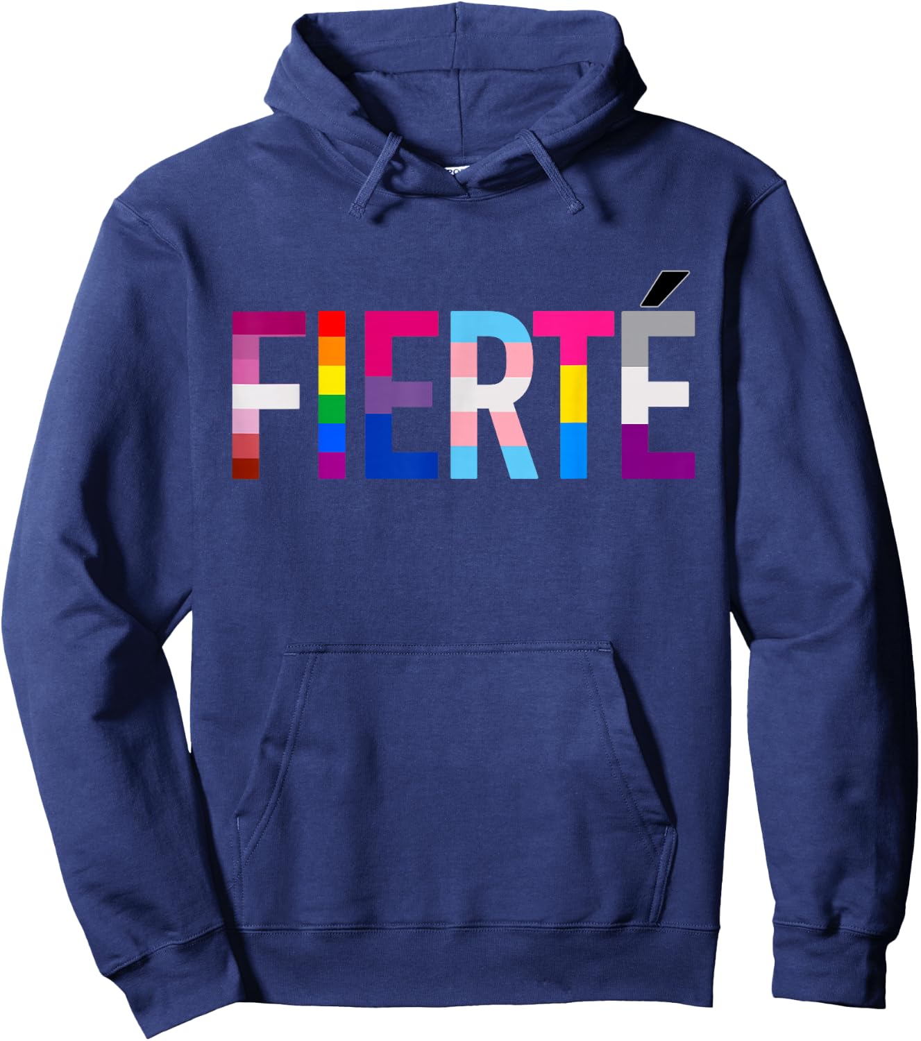 LGBT Pride Flag Rainbow Gay Lesbian , Black, S Hoodie - Hoodie | Navy