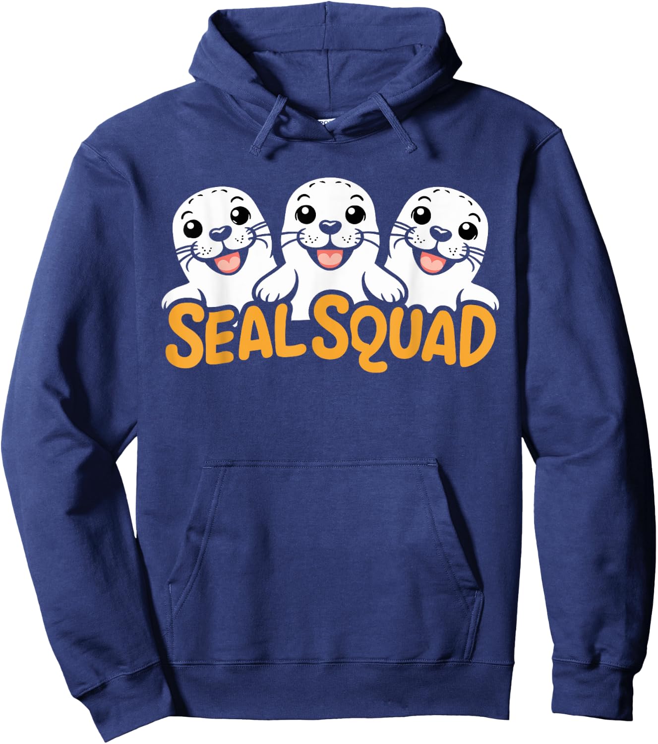 Seal Shirts for Seal Lovers Seal Squad | Seal Themed , Adult, Black, Small, Short Sleeve, , Polyester 100% Hoodie - Hoodie | Navy