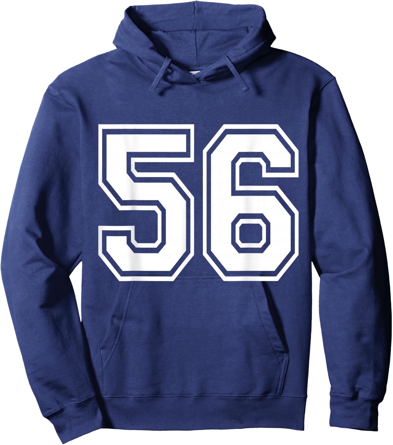 Number 56 Front + Back Varsity Sports Team 56th Birthday Hoodie - Hoodie | Navy