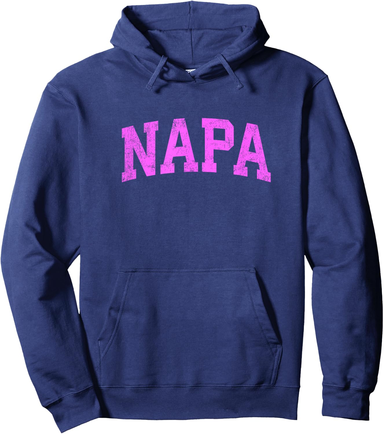 Napa California CA Vintage Athletic Sports Pink Design Hoodie - Hoodie | Navy