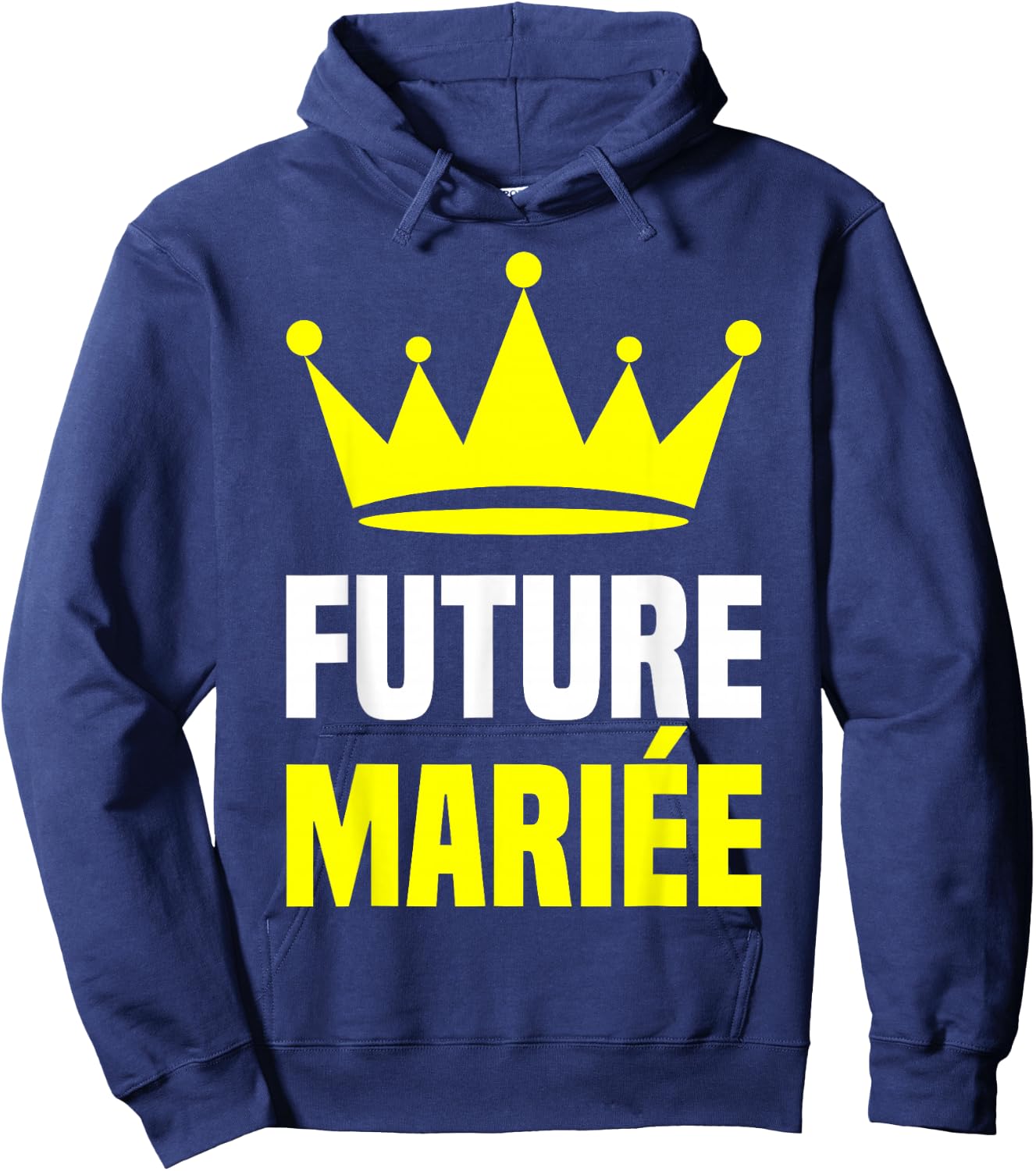 Future Bride Golden Crown Wedding Woman Costume EVJF , Black, S Hoodie - Hoodie | Navy