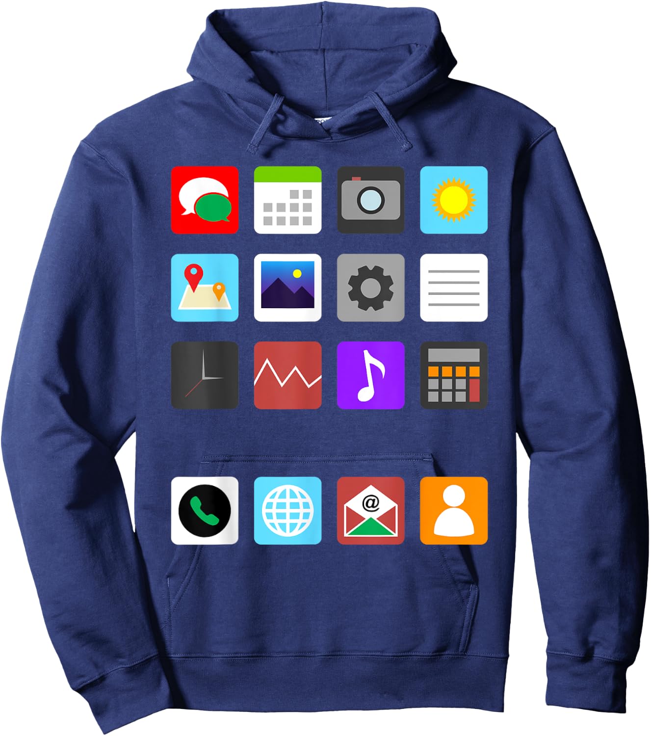 Smartphone Mobile App Cell Phone Costume Halloween Costume Hoodie - Hoodie | Navy
