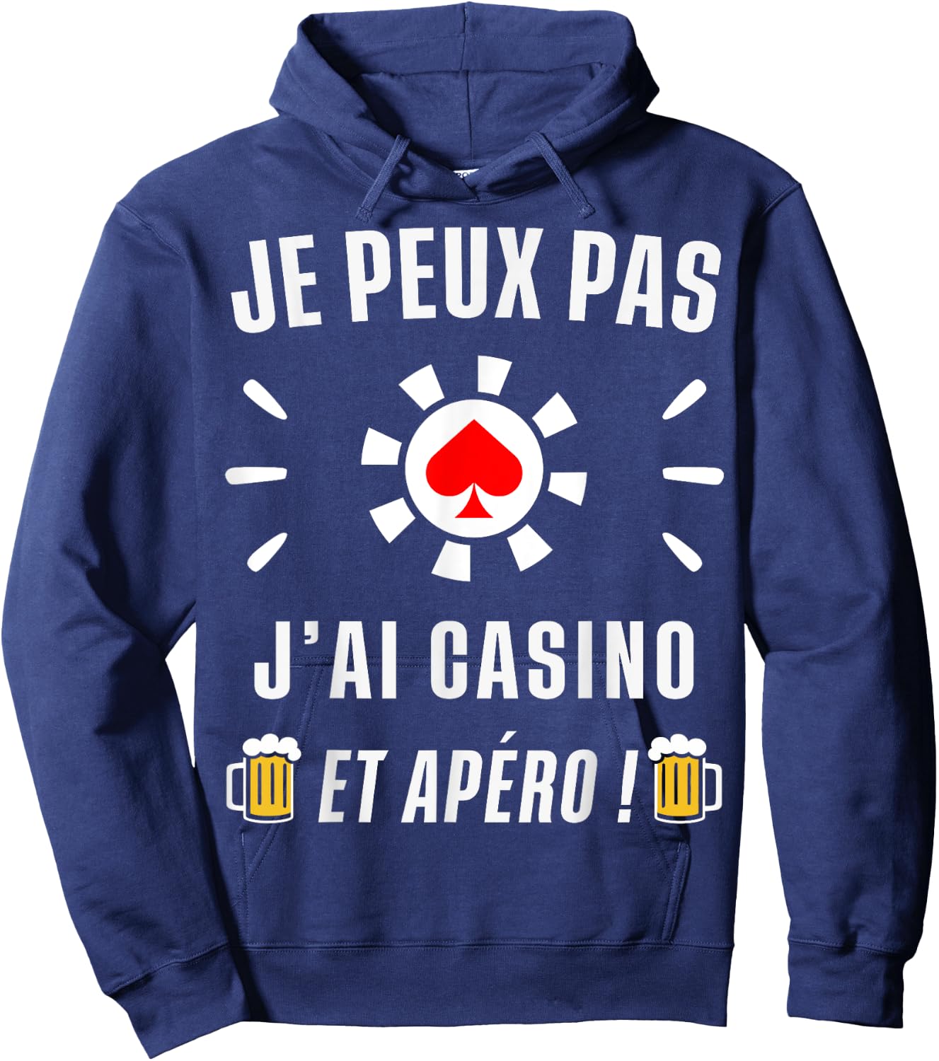 I Can't Have Casino , Black, S Hoodie - Hoodie | Navy