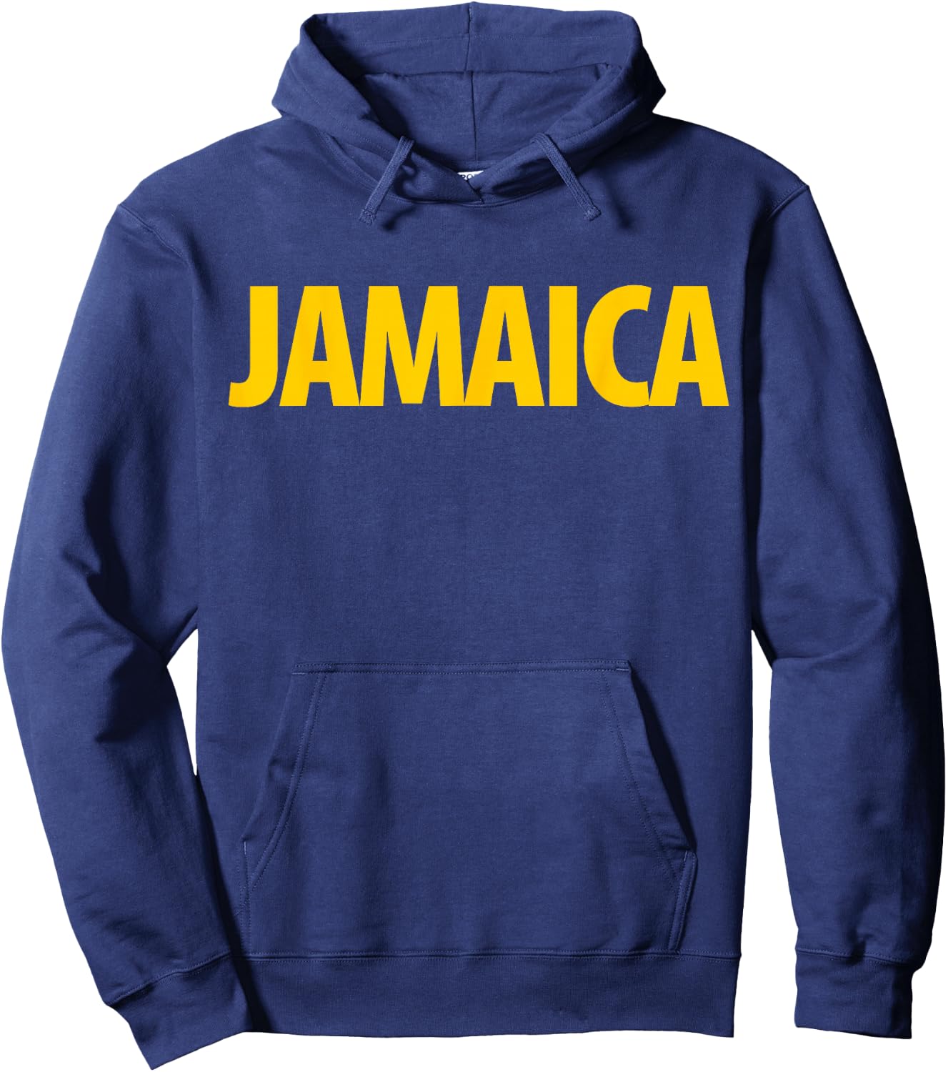 Black & Gold Retro Jamaica Vintage Tourism Hoodie - Hoodie | Navy