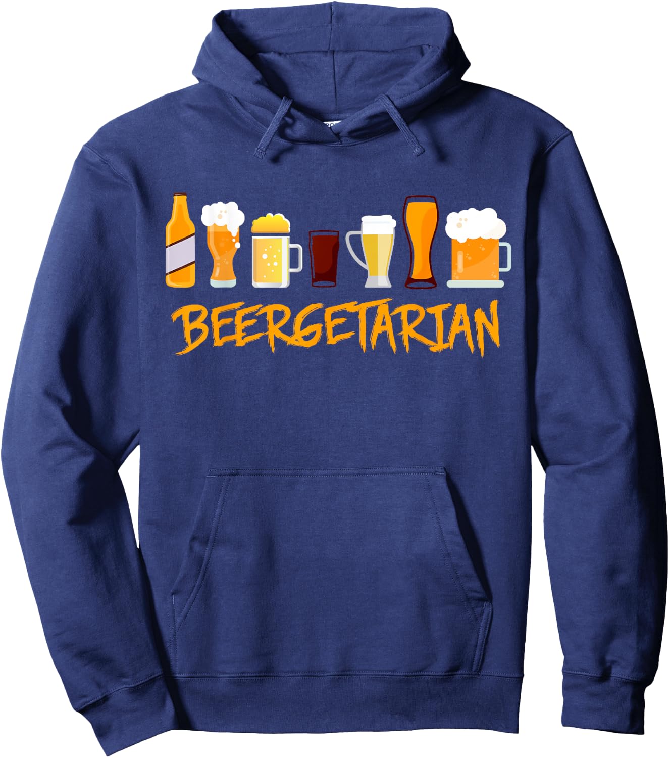 Funny Brewing Shirt for Beer Lovers Beergetarian Hoodie - Hoodie | Navy