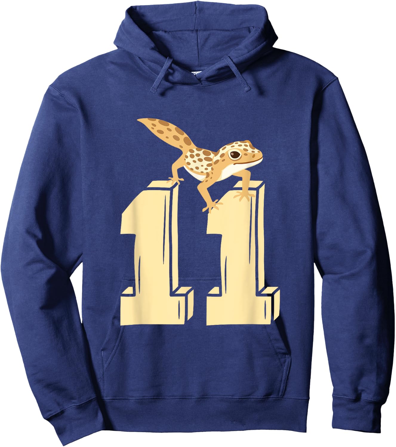 11th Birthday For Boys Gift Funny 11 Years Old Boy Gecko Hoodie - Hoodie | Navy