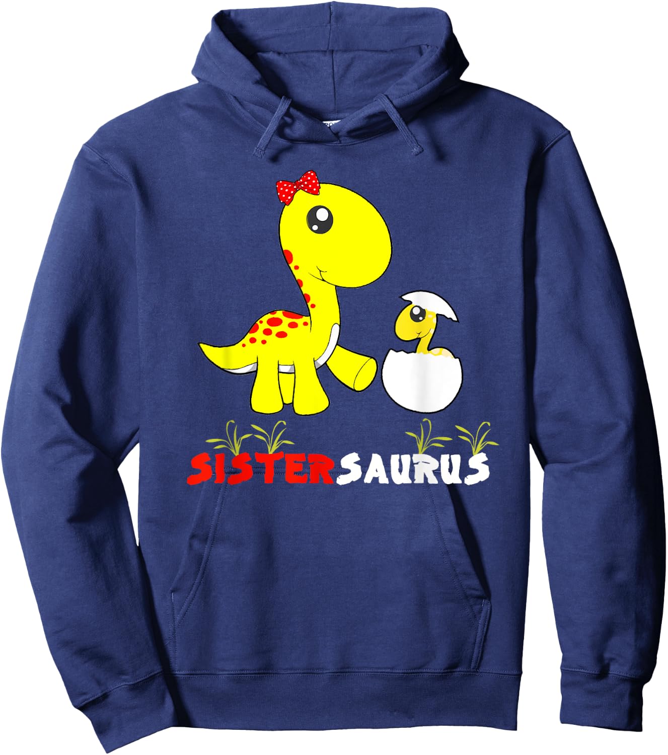 Sistersaurus Dinosaur Sister Sister Hoodie - Hoodie | Navy