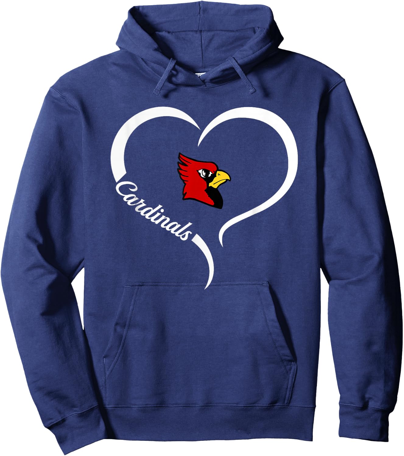 Southport Cardinals Logo Half Heart Slogan HS Hoodie - Hoodie | Navy