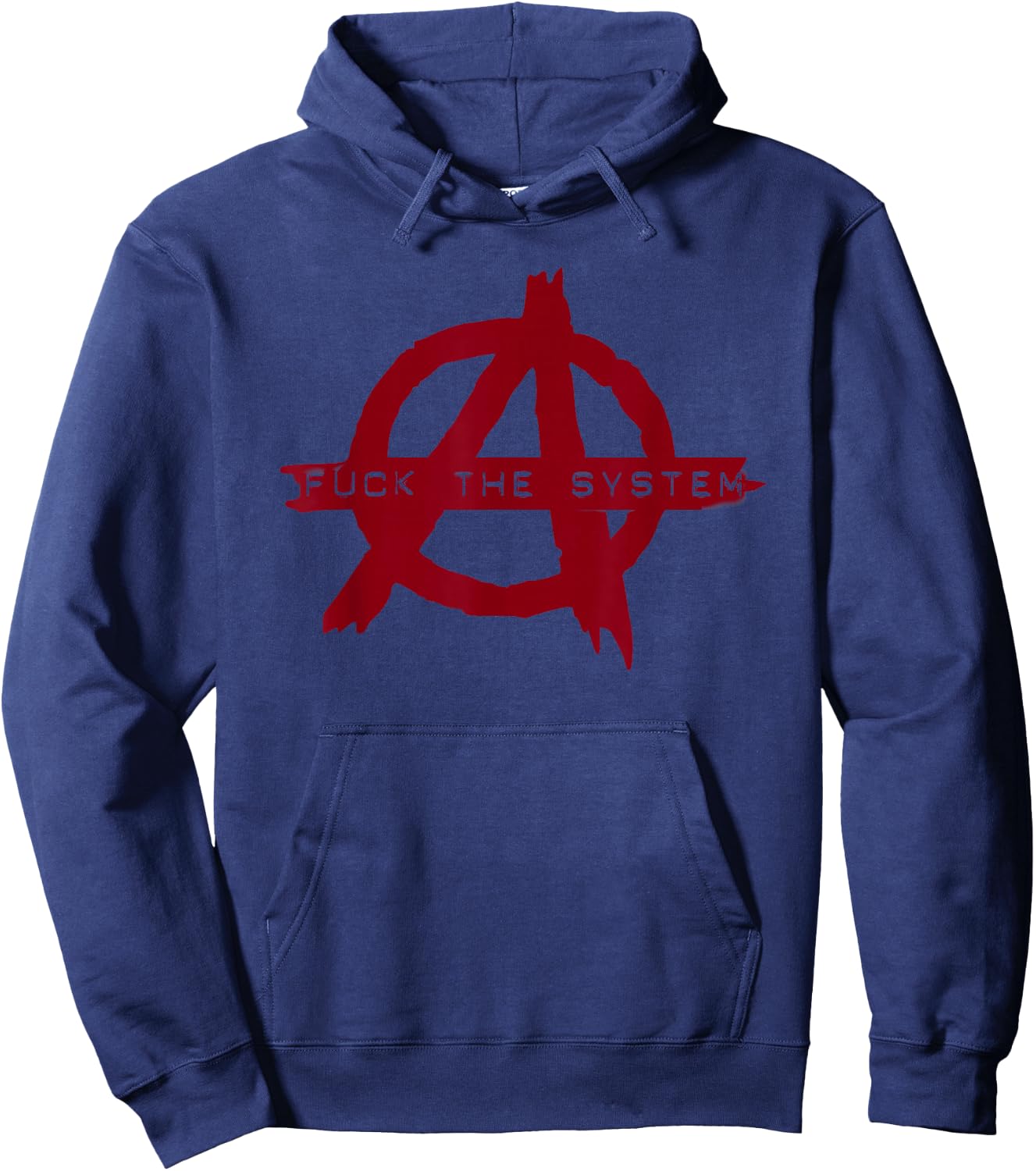 Fuck The System Anarchy Symbol für Erwachsene Hoodie - Hoodie | Navy