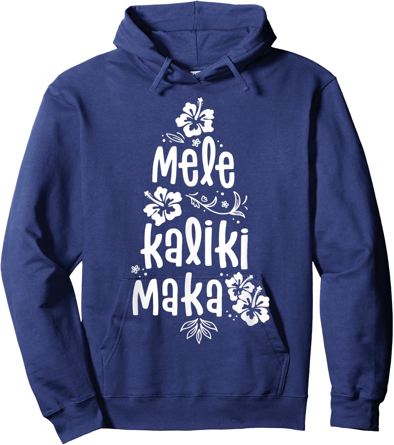 Mele Kalikimaka Christmas Hawaiian Xmas Vacation Hoodie - Hoodie | Navy