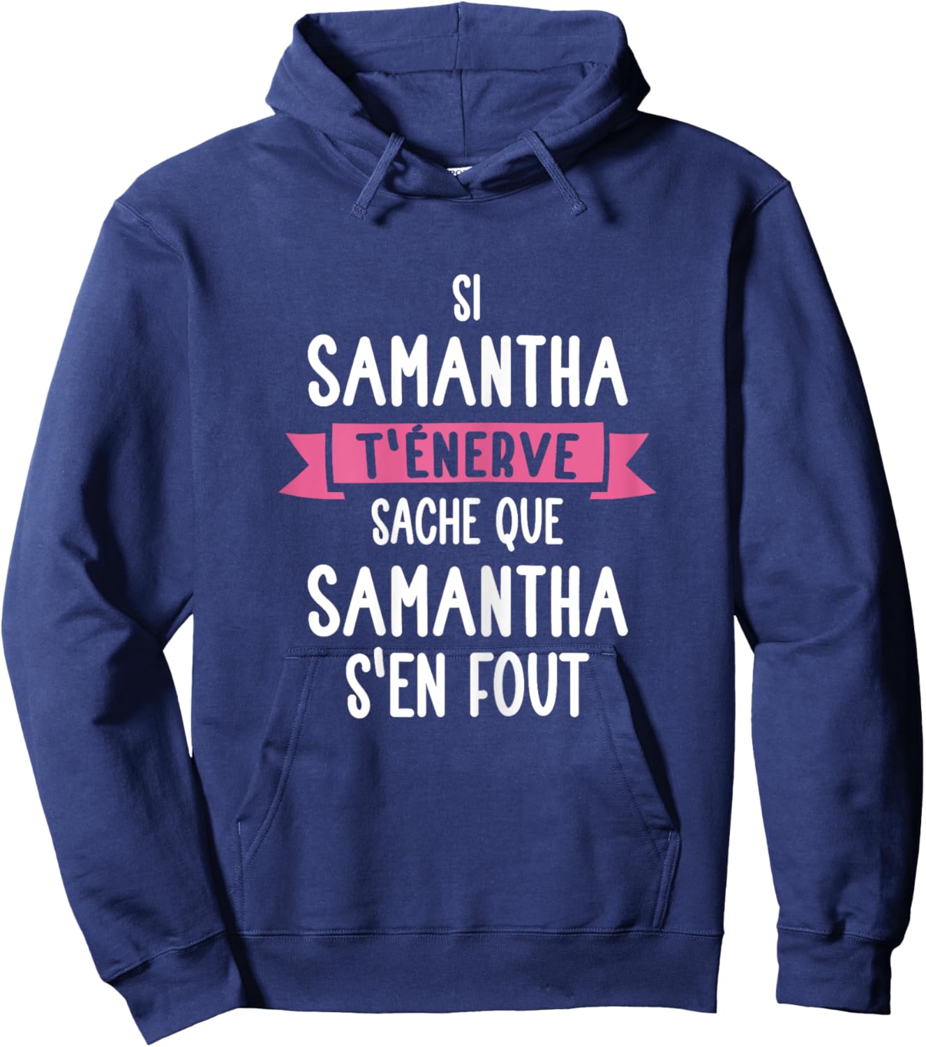 Gift Woman Humour Name Personalized Samantha , Black, Female X-Small Hoodie - Hoodie | Navy