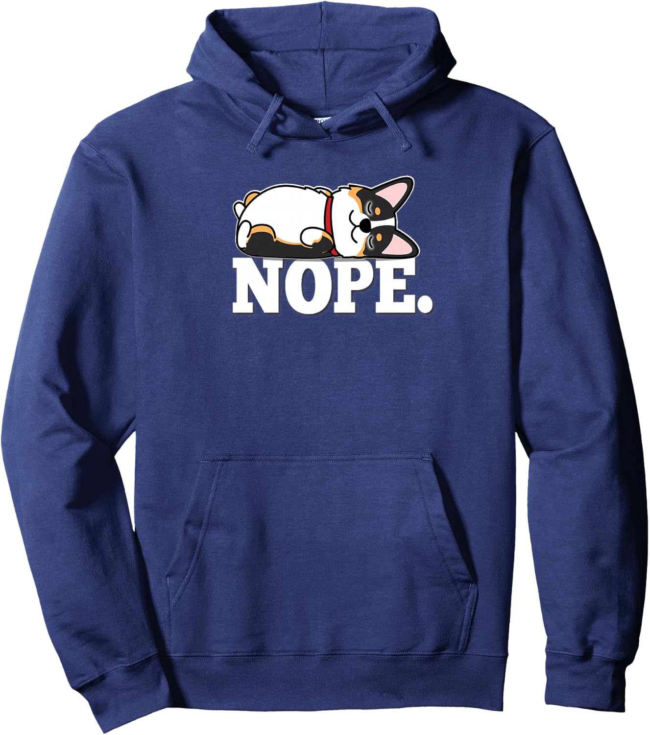 Kawaii Nap Sleep Nope Black Tricolor Corgi Lover Premium Hoodie - Hoodie | Navy